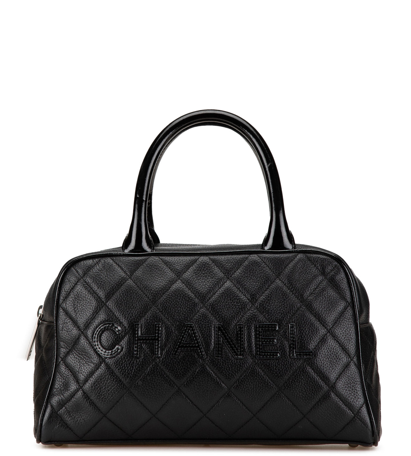 CHANEL BLACK CAVIAR SMALL BOWLER HANDBAG
