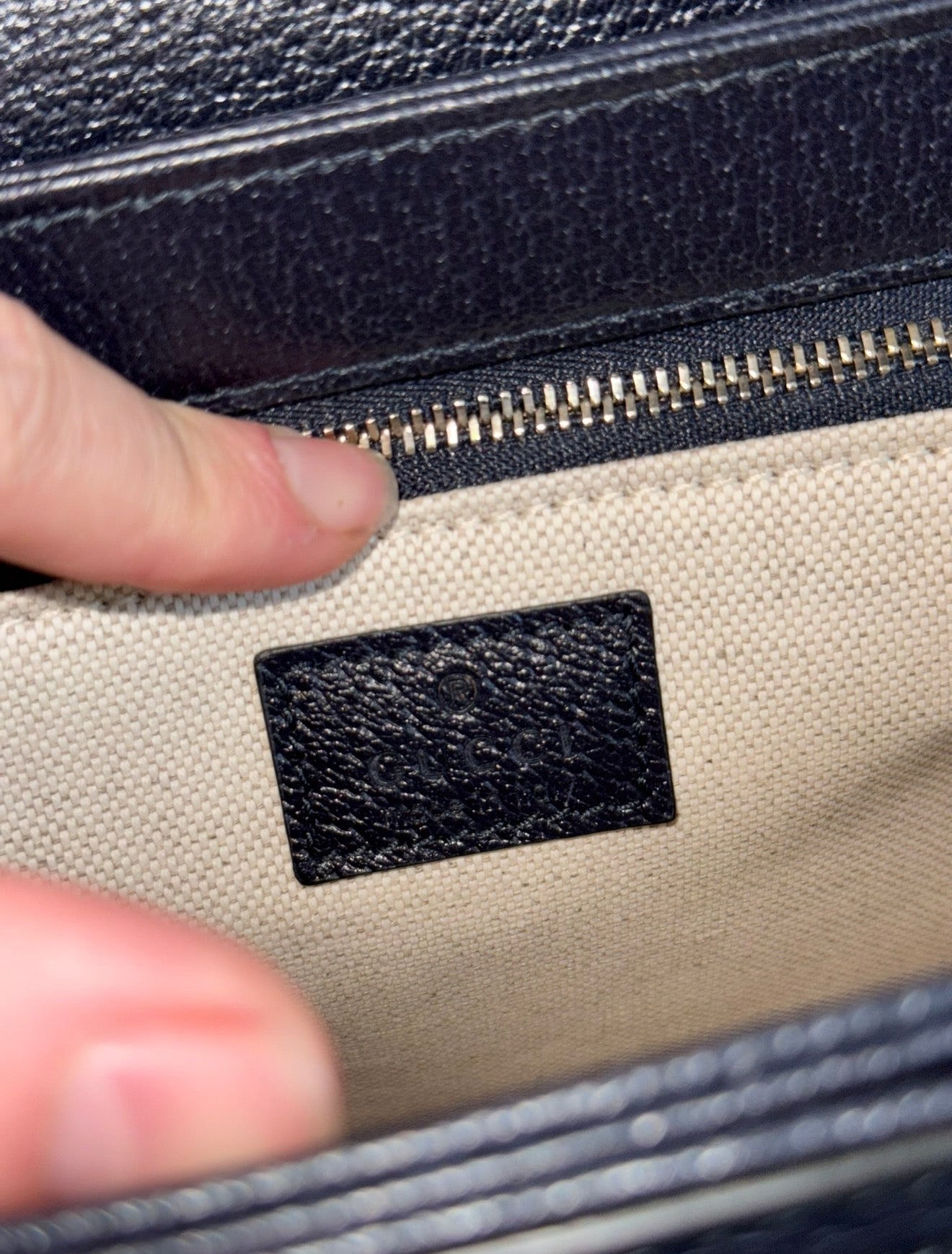 GUCCI NAVY HORSEBIT 1955 SHOULDER BAG