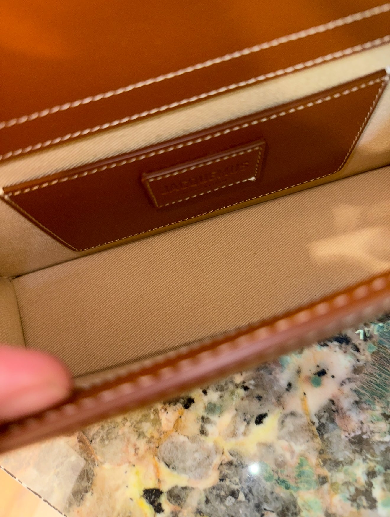 JAQUEMUS TAN LE GRAND BAMBINO CROSSBODY BAG