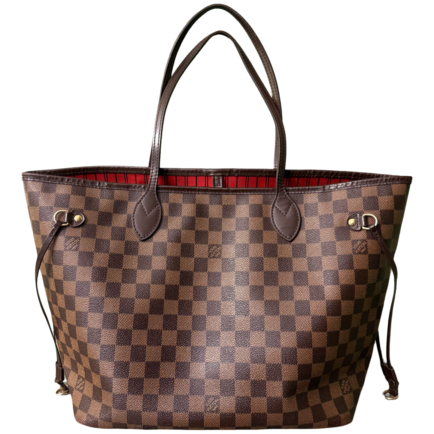 LOUIS VUITTON DAMIER EBENE NEVERFULL MM SHOPPER TOTE