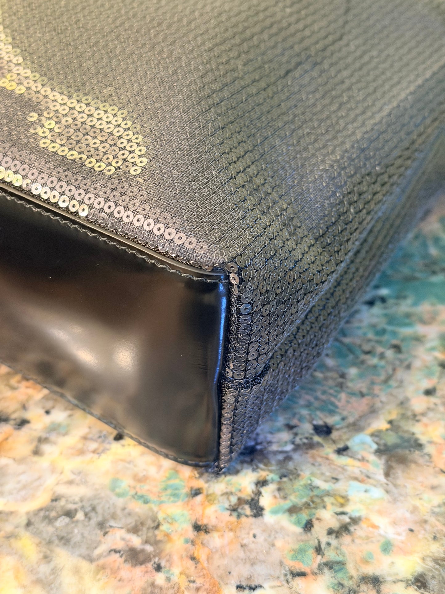 PRADA BLACK MESH SMALL HANDBAG