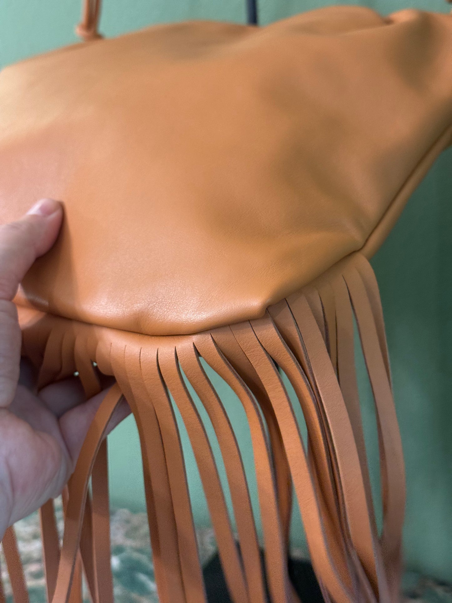 BOTTEGA VENETA THE FRINGE POUCH SHOULDER BAG