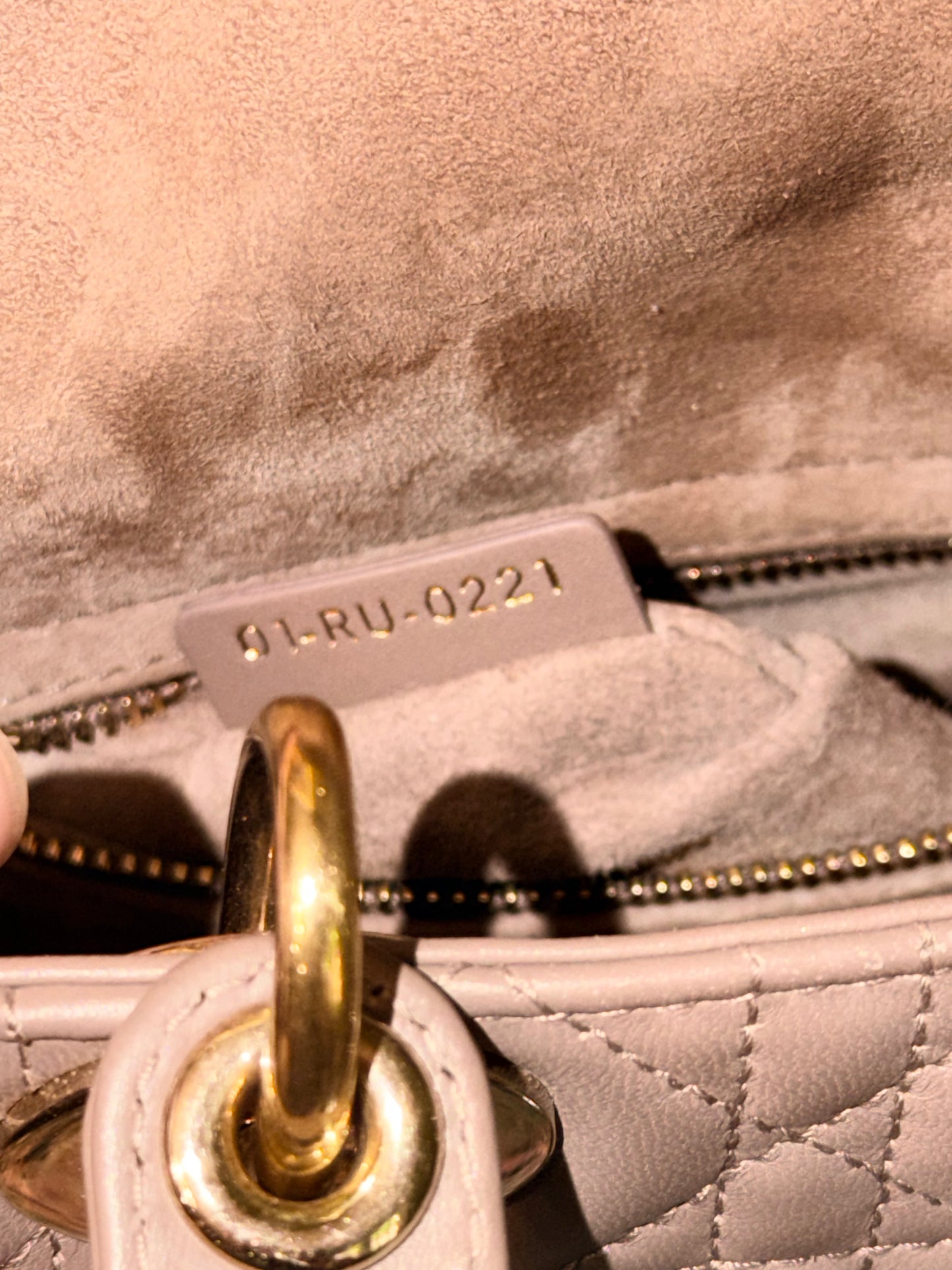 DIOR TAUPE SMALL MY ABC LADY DIOR HANDBAG