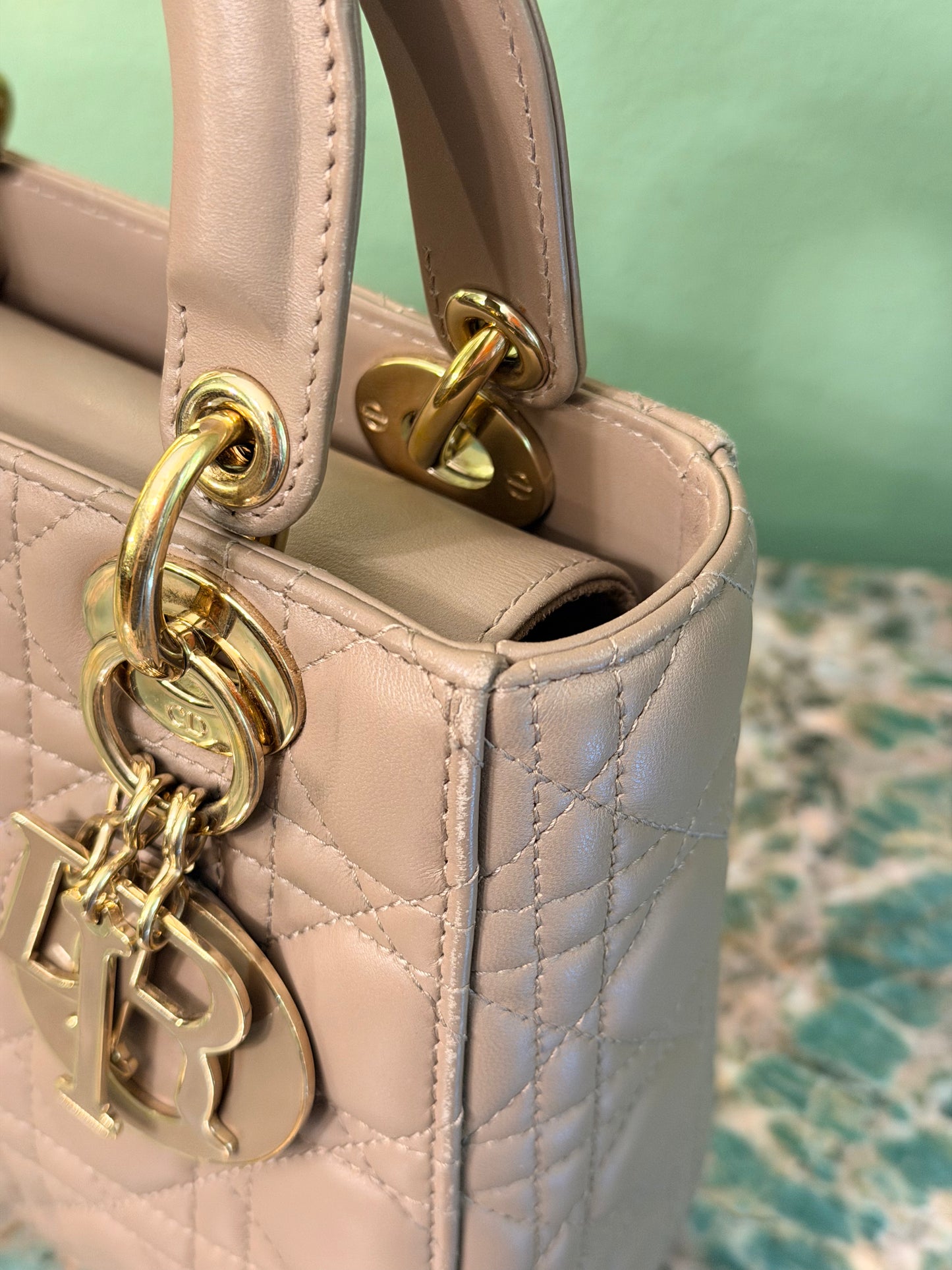 DIOR TAUPE SMALL MY ABC LADY DIOR HANDBAG