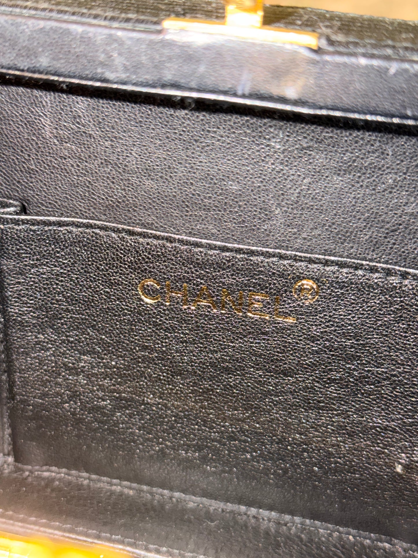 CHANEL BLACK VINTAGE CROSSBODY CLUTCH