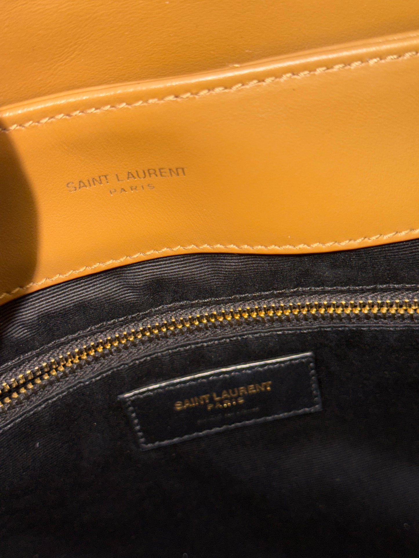 SAINT LAURENT TAN MEDIUM LOU LOU SHOULDER BAG