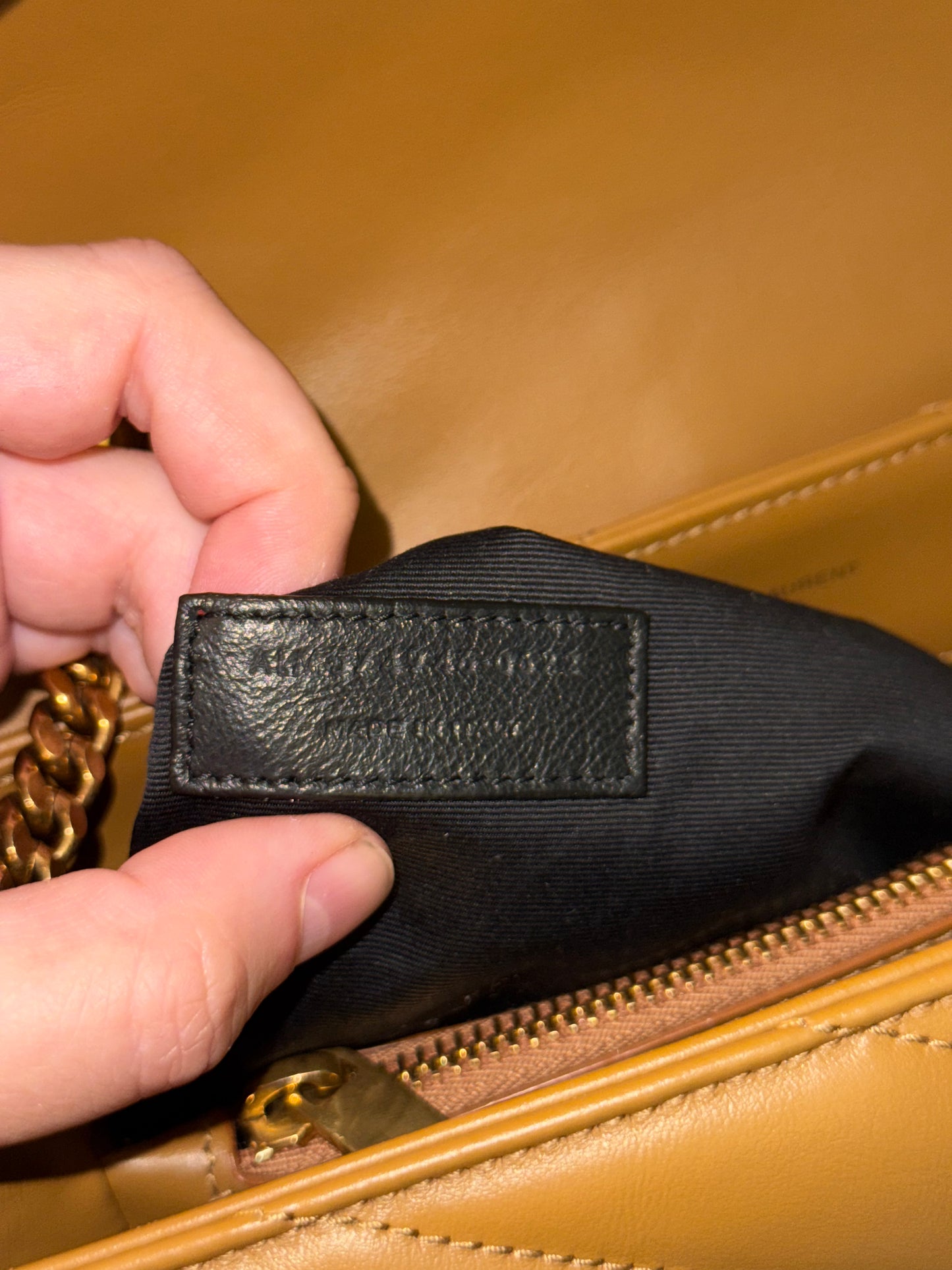 SAINT LAURENT TAN MEDIUM LOU LOU SHOULDER BAG