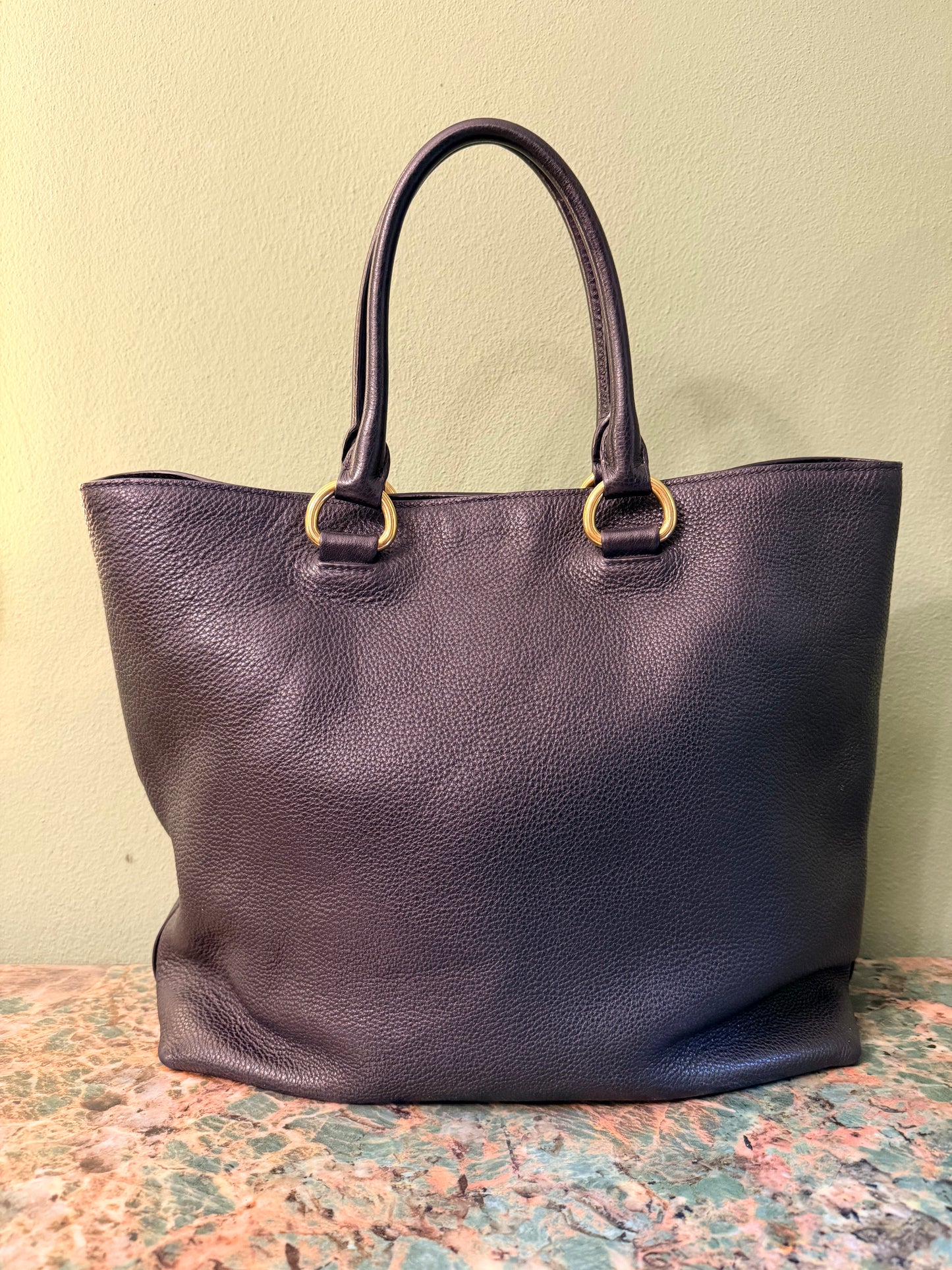 PRADA BLACK TWO WAY TOTE BAG