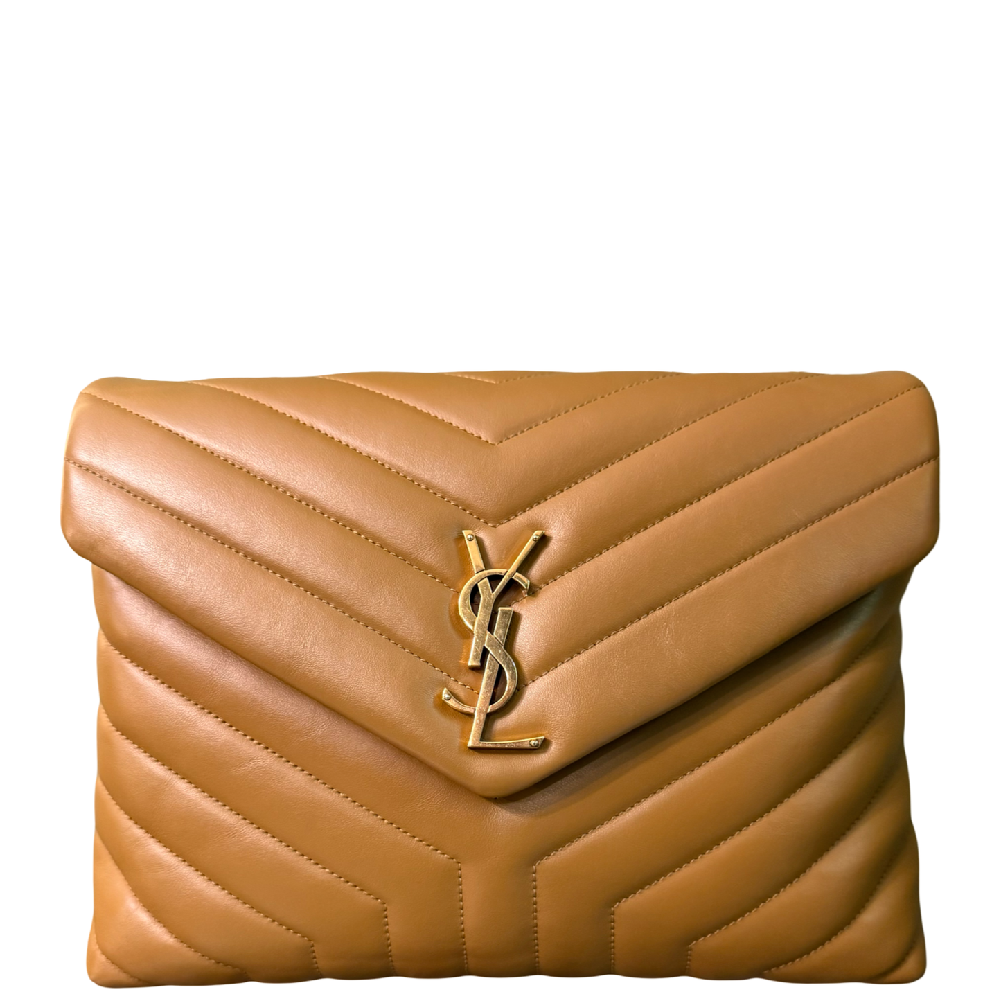 SAINT LAURENT TAN MEDIUM LOU LOU SHOULDER BAG