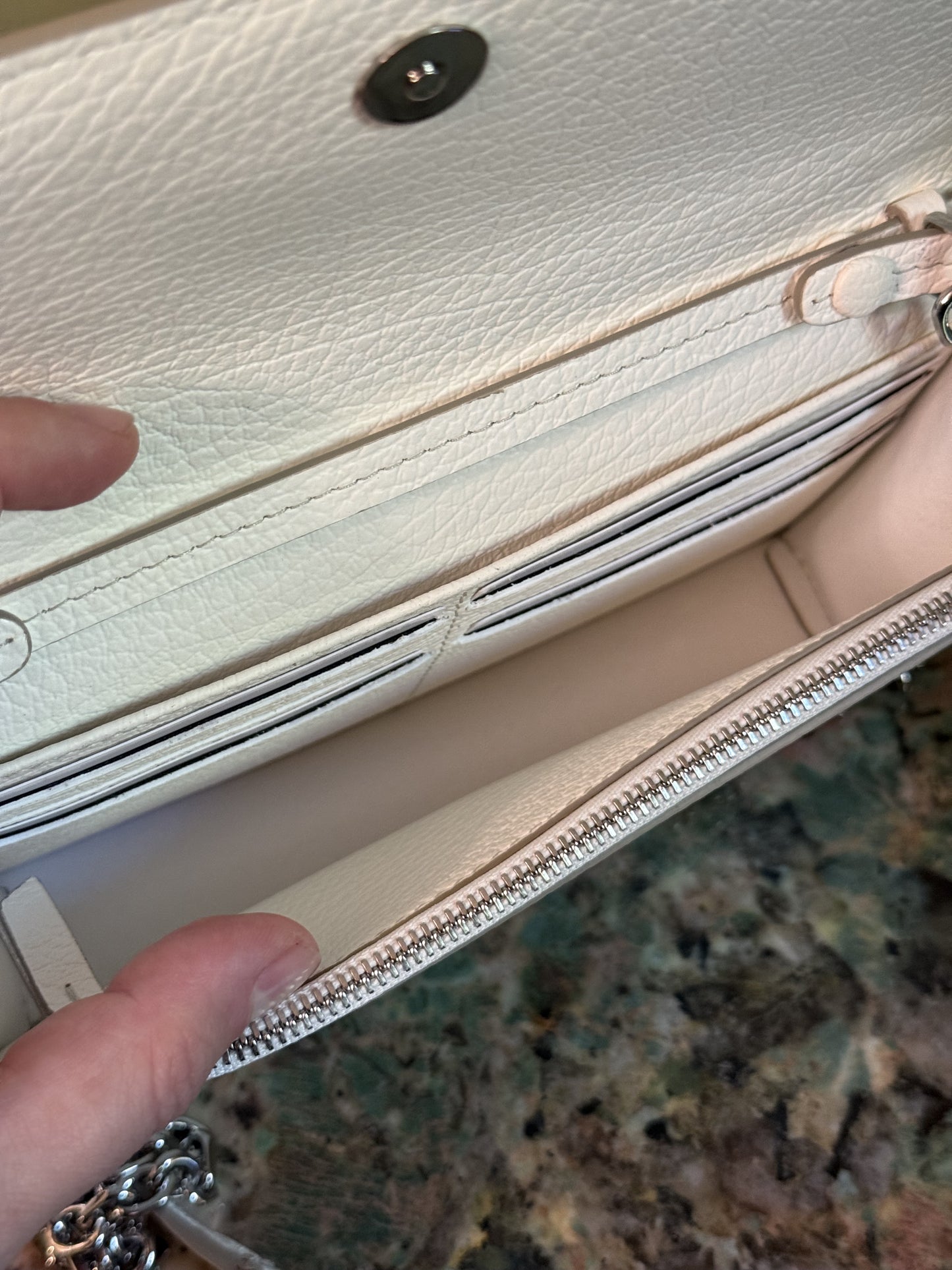 MAISON MARGIELA WHITE WALLET ON CHAIN CROSSBODY BAG