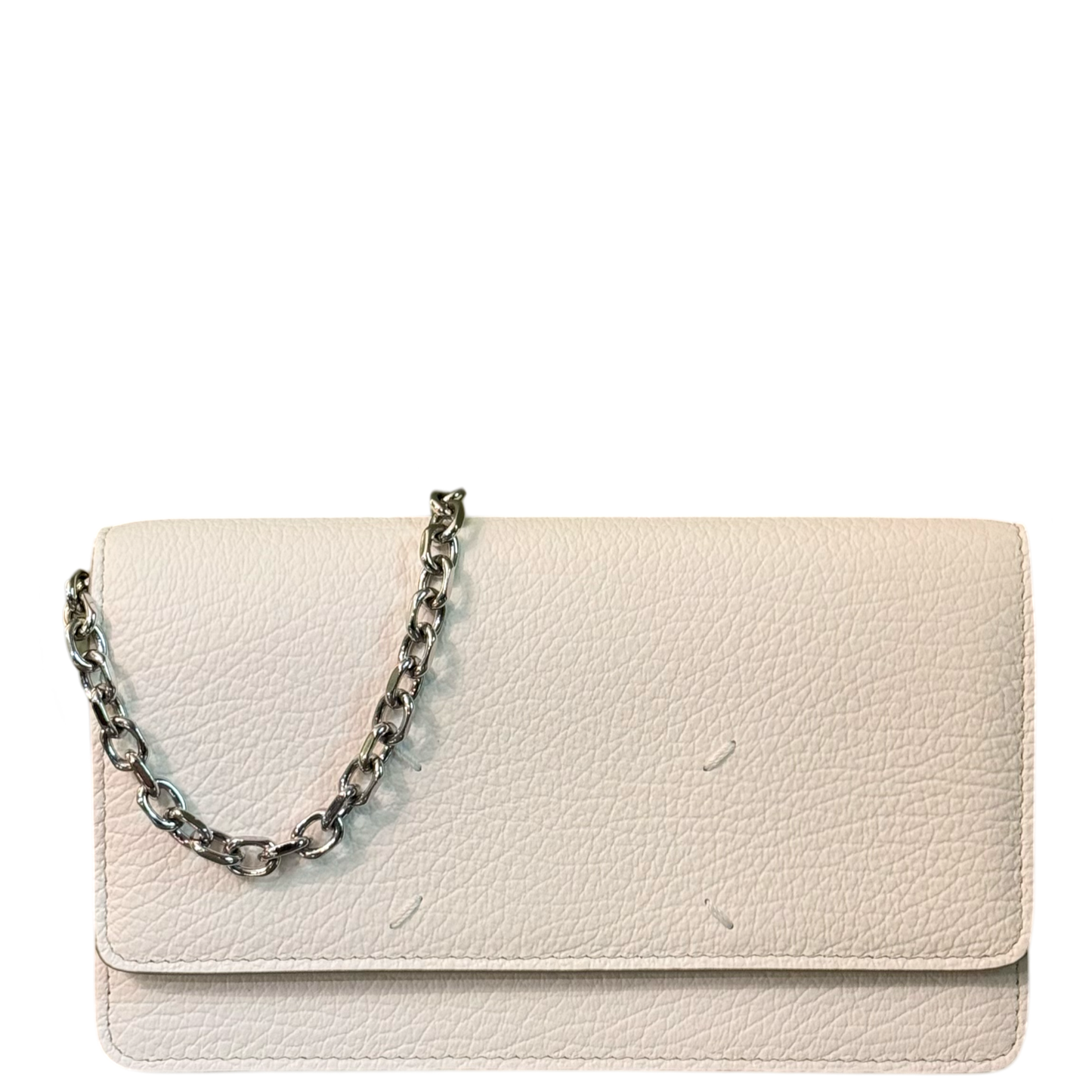 MAISON MARGIELA WHITE WALLET ON CHAIN CROSSBODY BAG