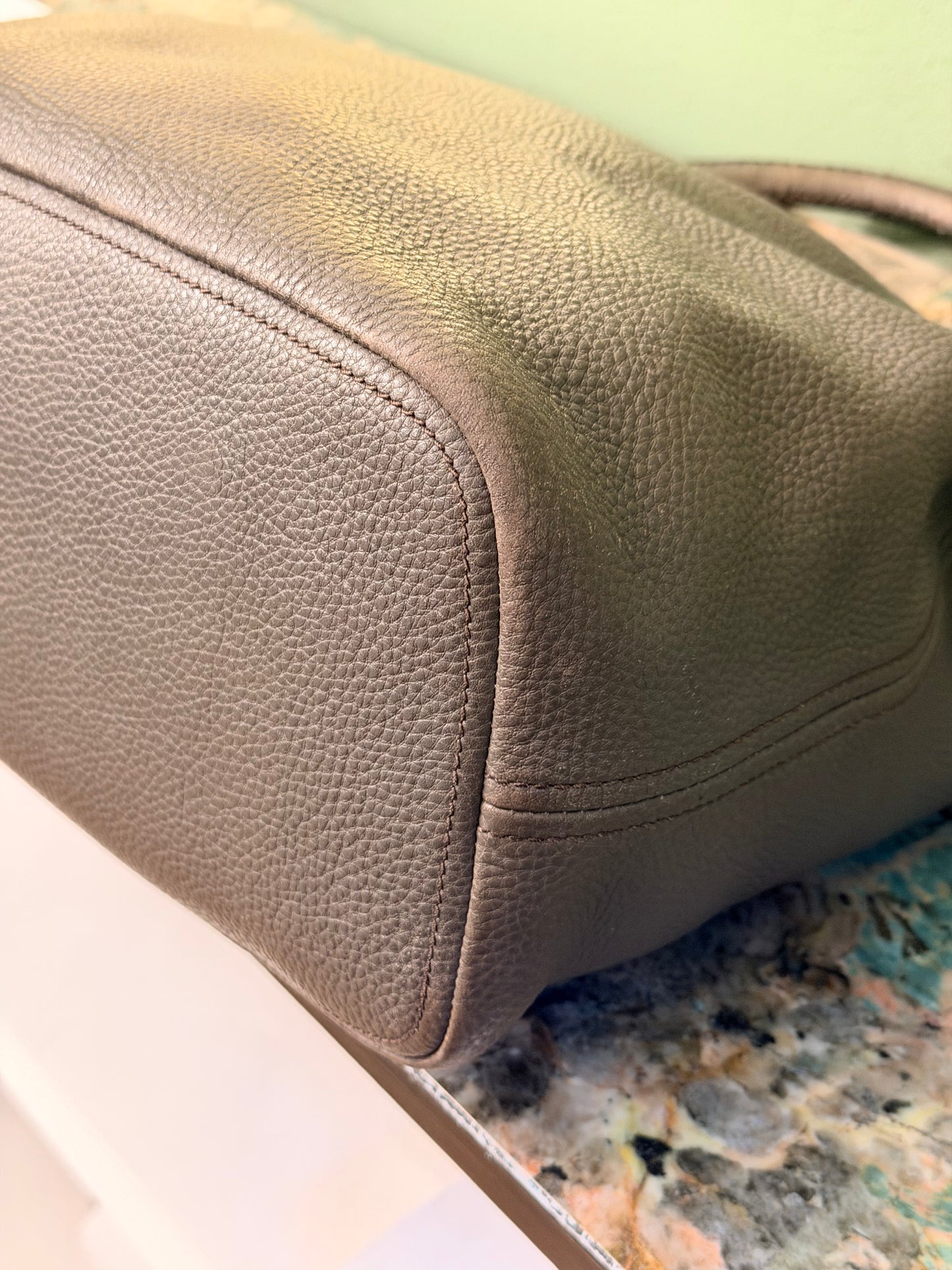PRADA GRAY DAINO HOBO BAG