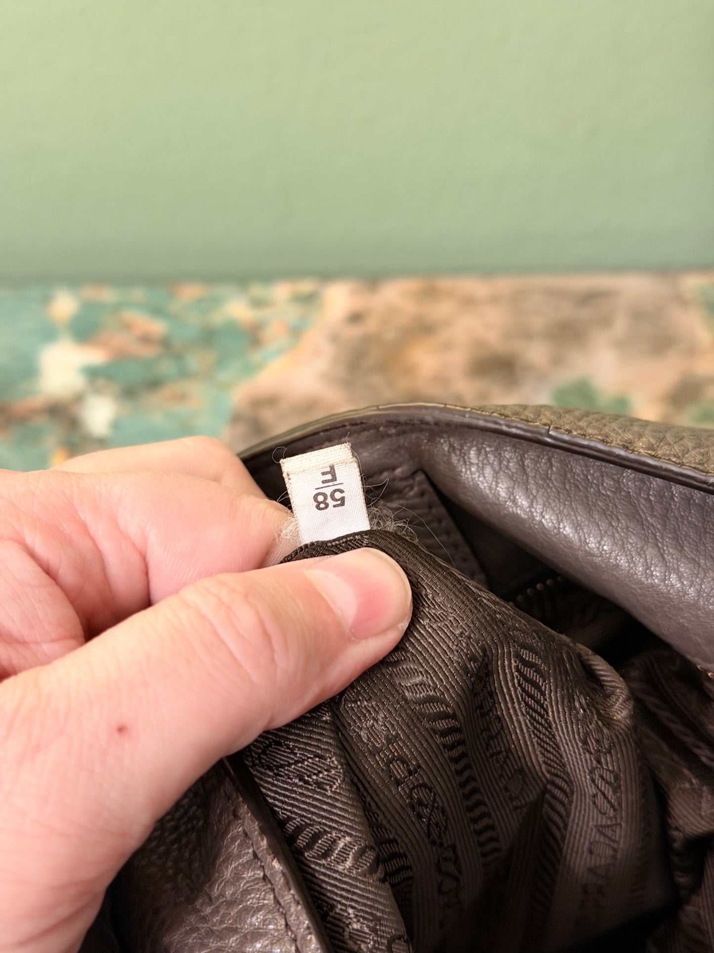 PRADA GRAY DAINO HOBO BAG