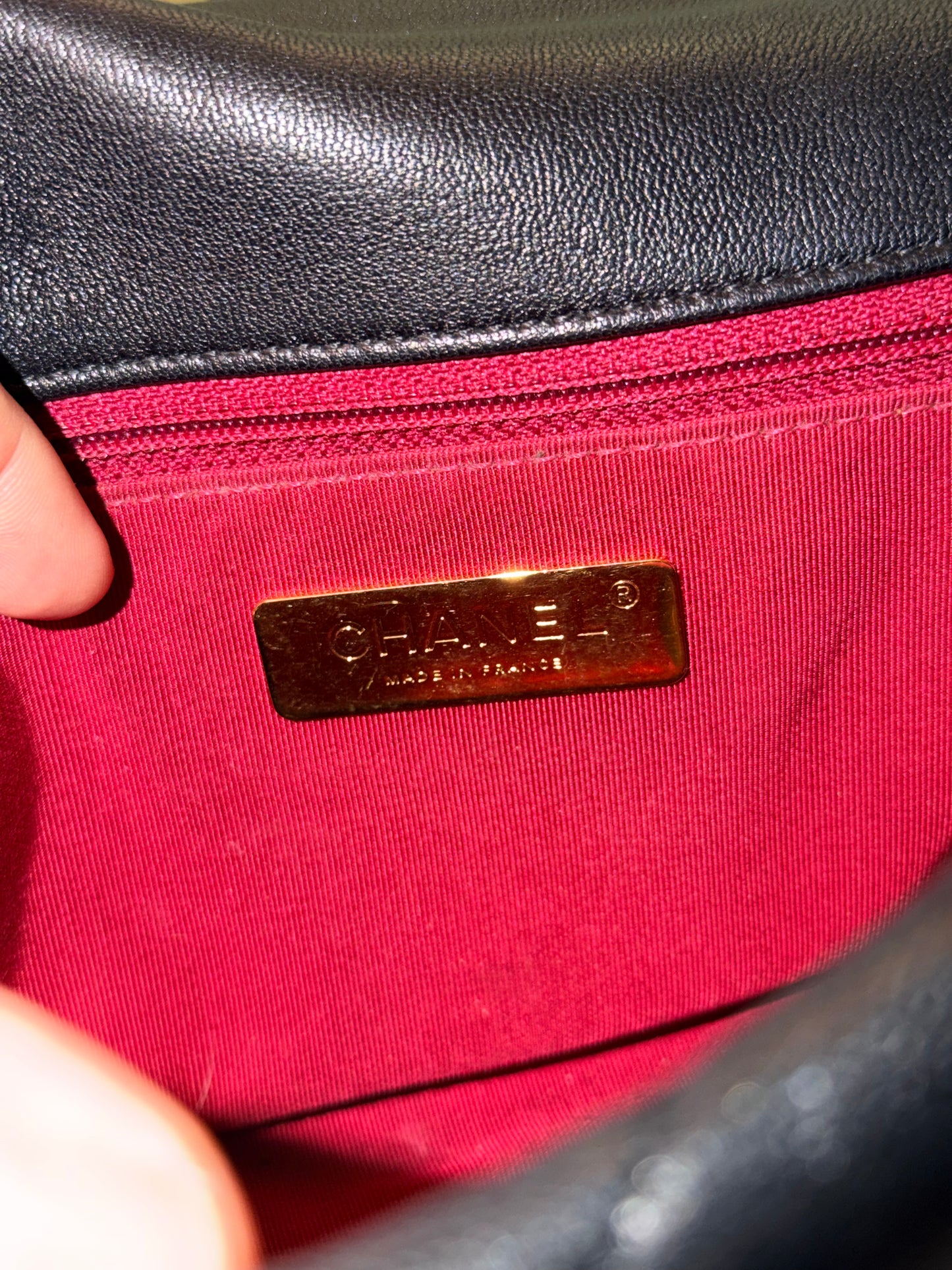 CHANEL BLACK SMALL 19 CROSSBODY BAG