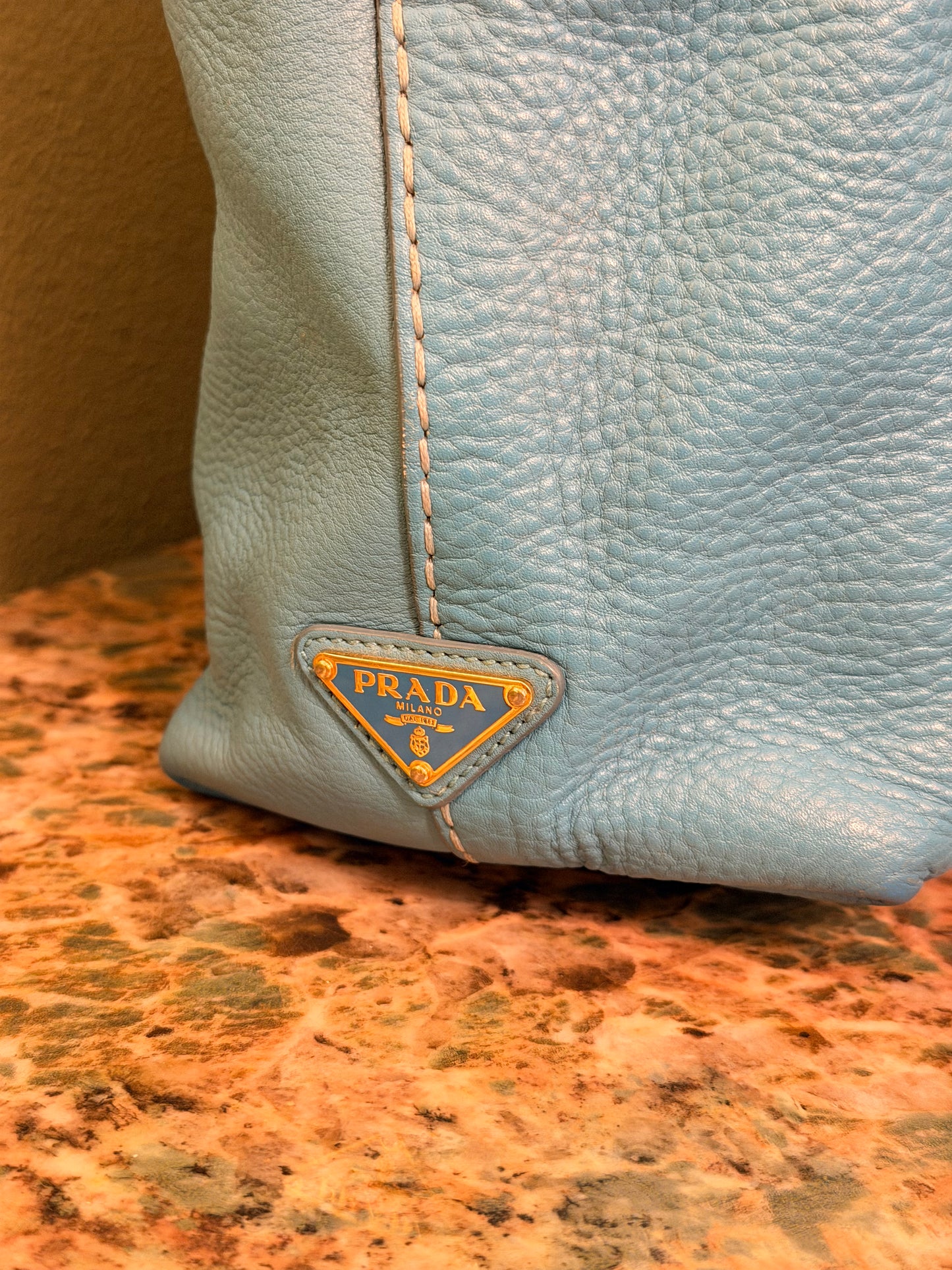 PRADA LIGHT BLUE LARGE TOTE BAG