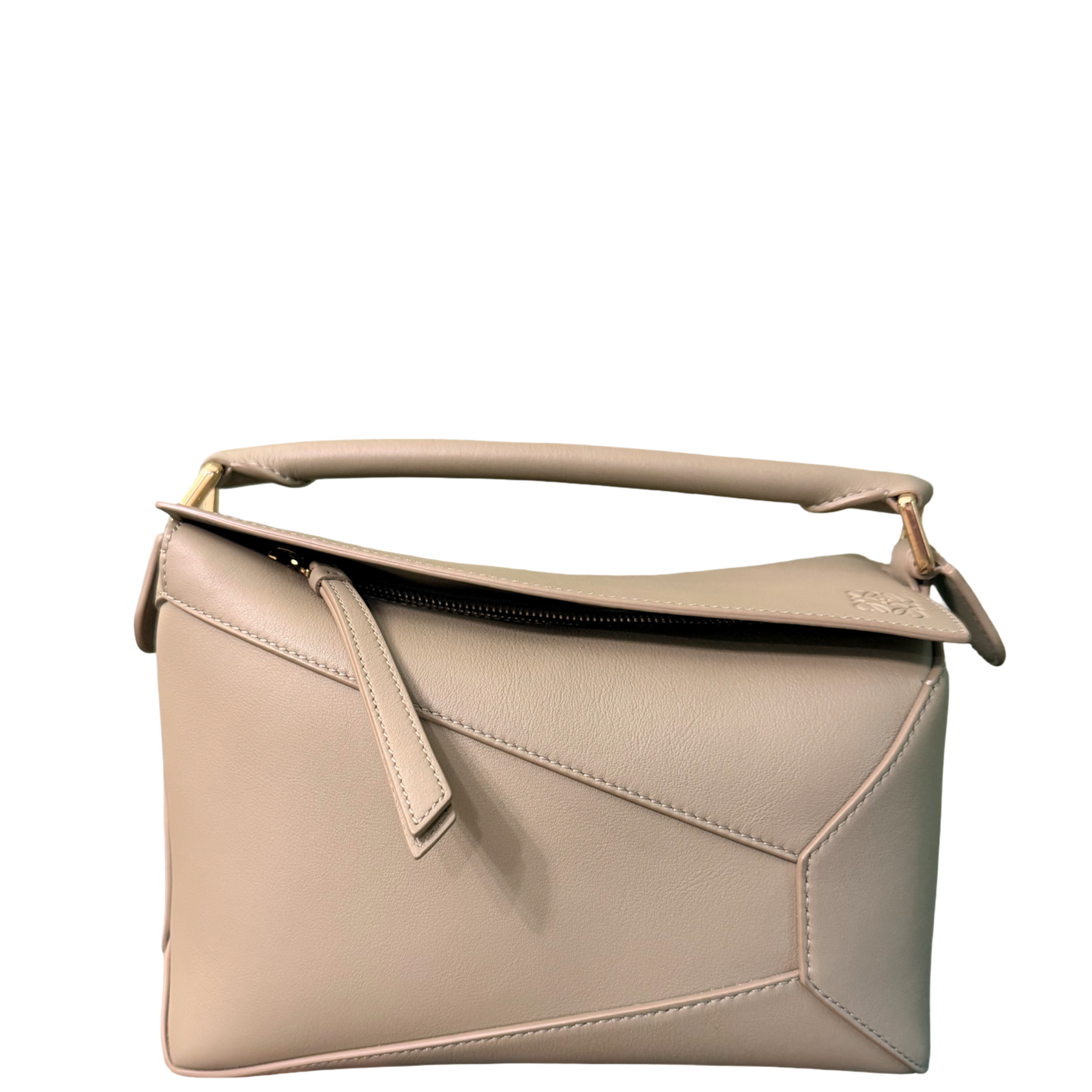 LOEWE GREEN SMALL PUZZLE EDGE CROSSBODY BAG