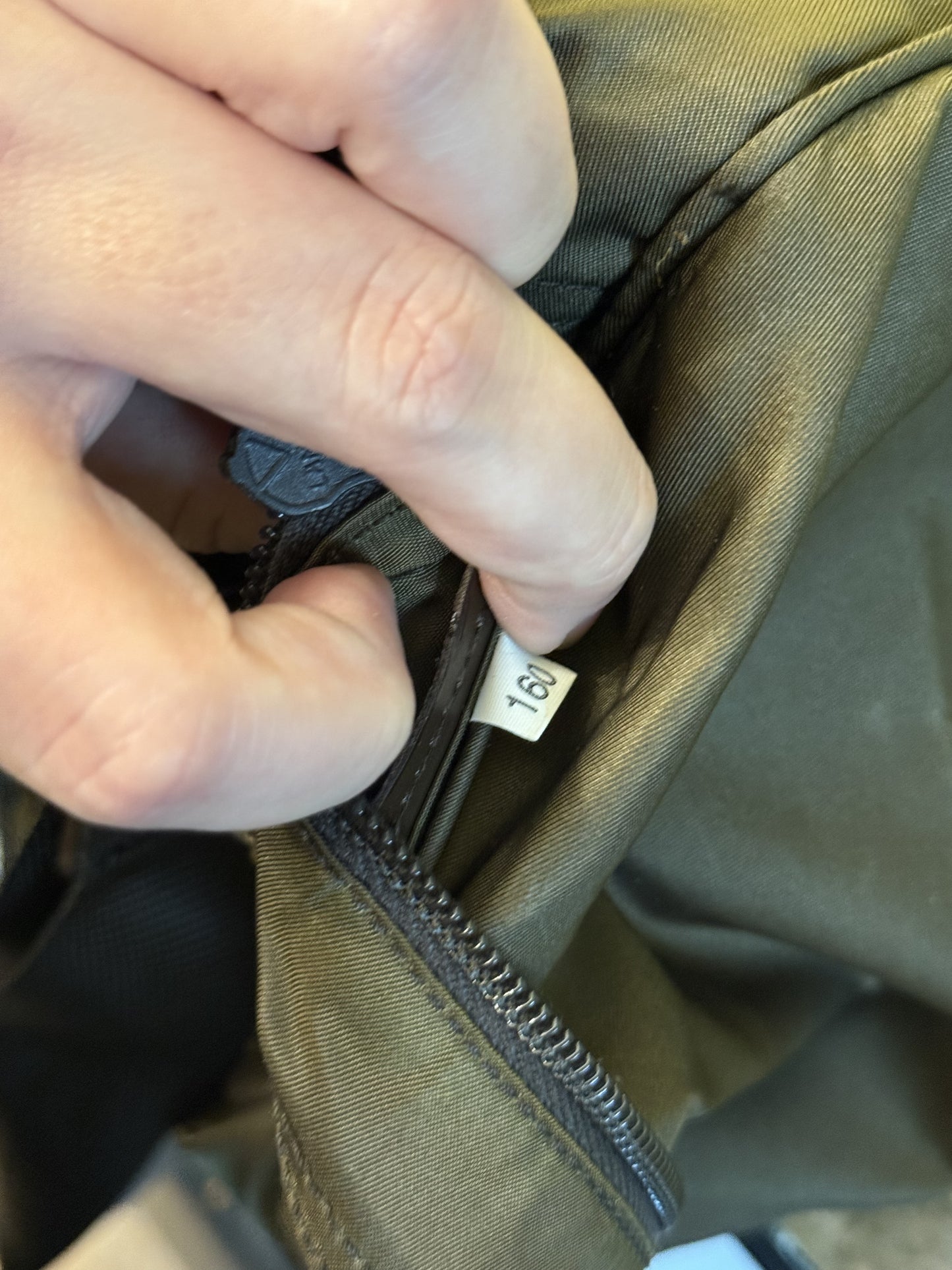 PRADA KHAKI NYLON MEDIUM FLAT CROSSBODY BAG