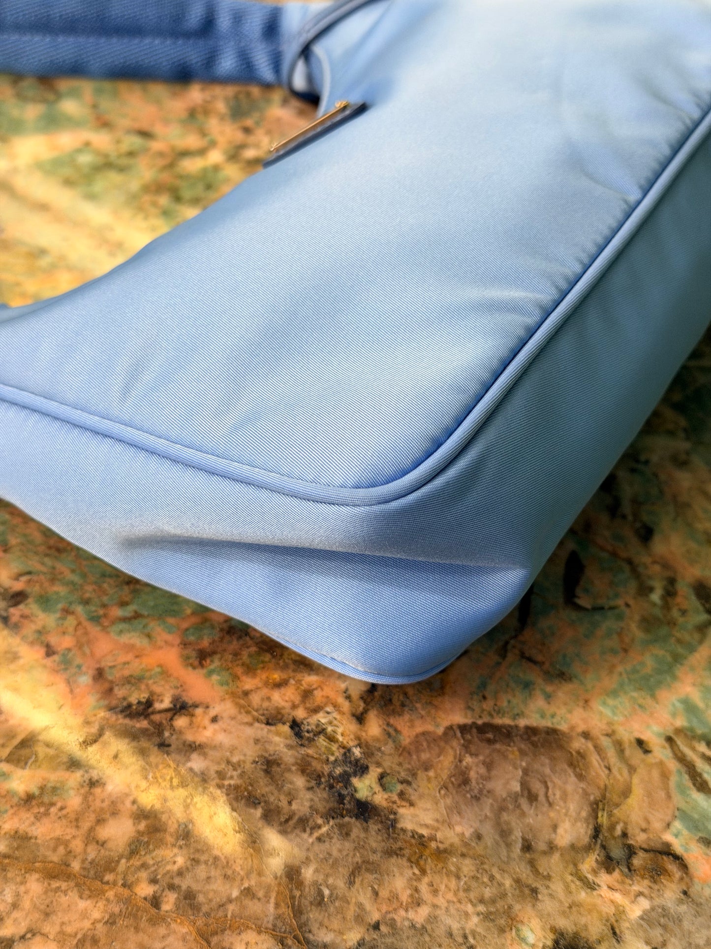PRADA LIGHT BLUE NYLON RE EDITION 2000 SHOULDER BAG
