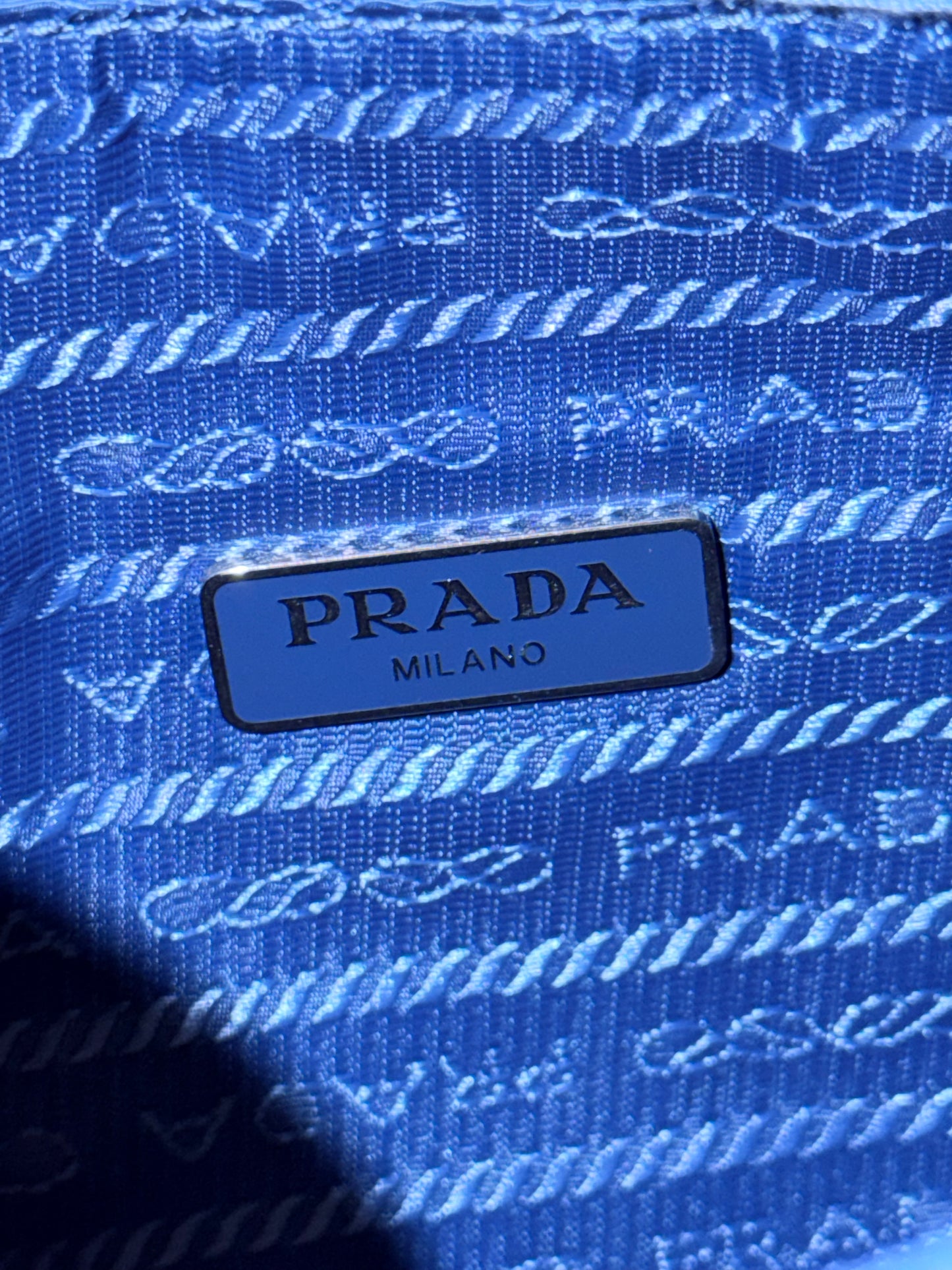 PRADA LIGHT BLUE NYLON RE EDITION 2000 SHOULDER BAG