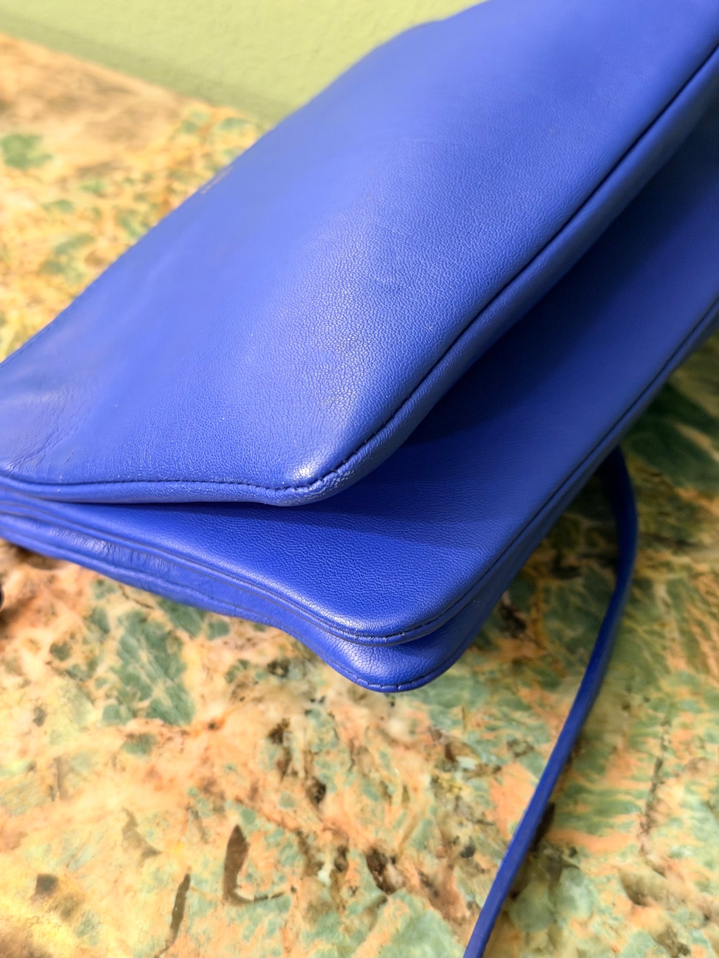 CÈLINE BLUE SMALL TRIO CROSSBODY BAG
