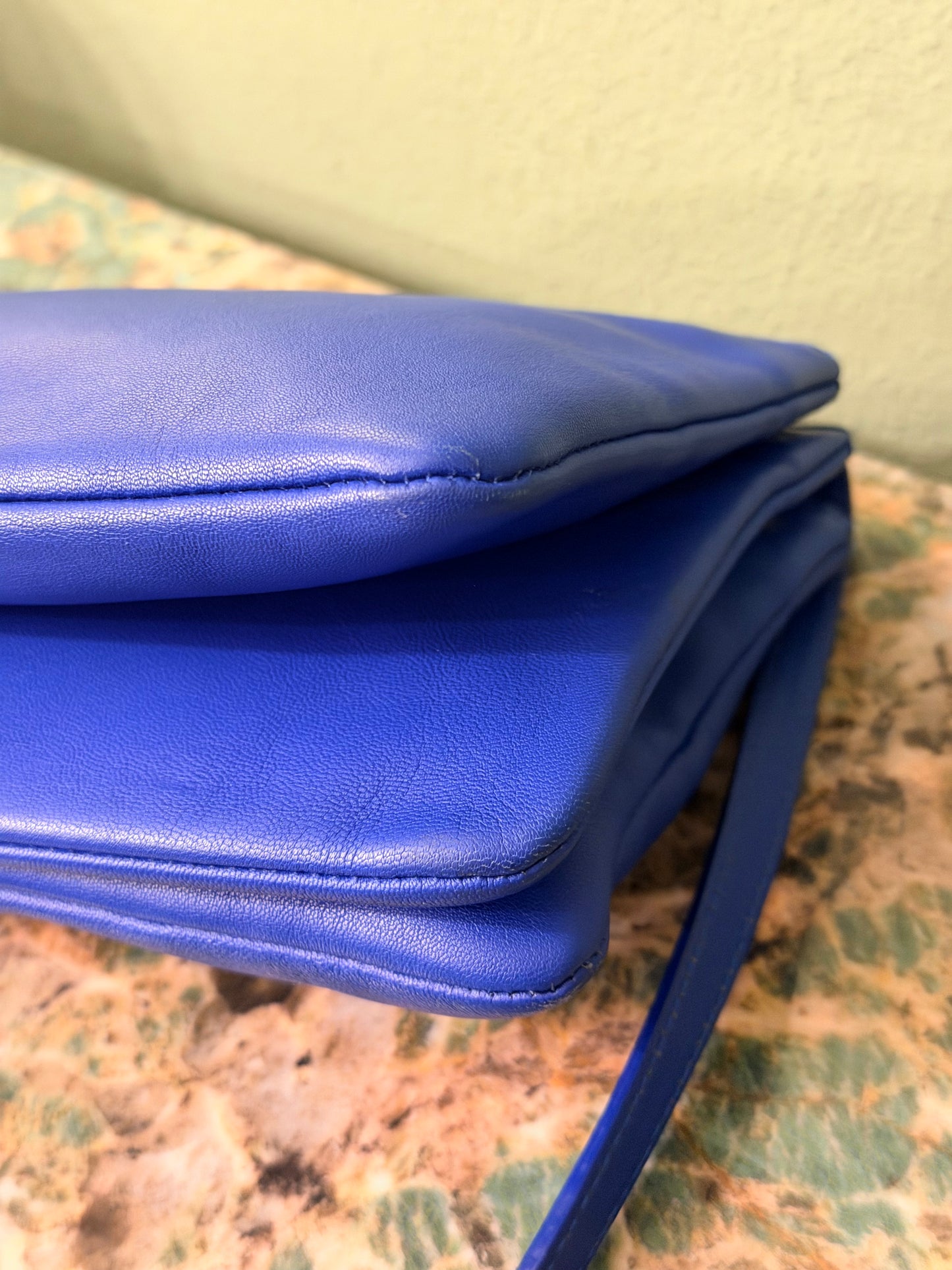 CÈLINE BLUE SMALL TRIO CROSSBODY BAG