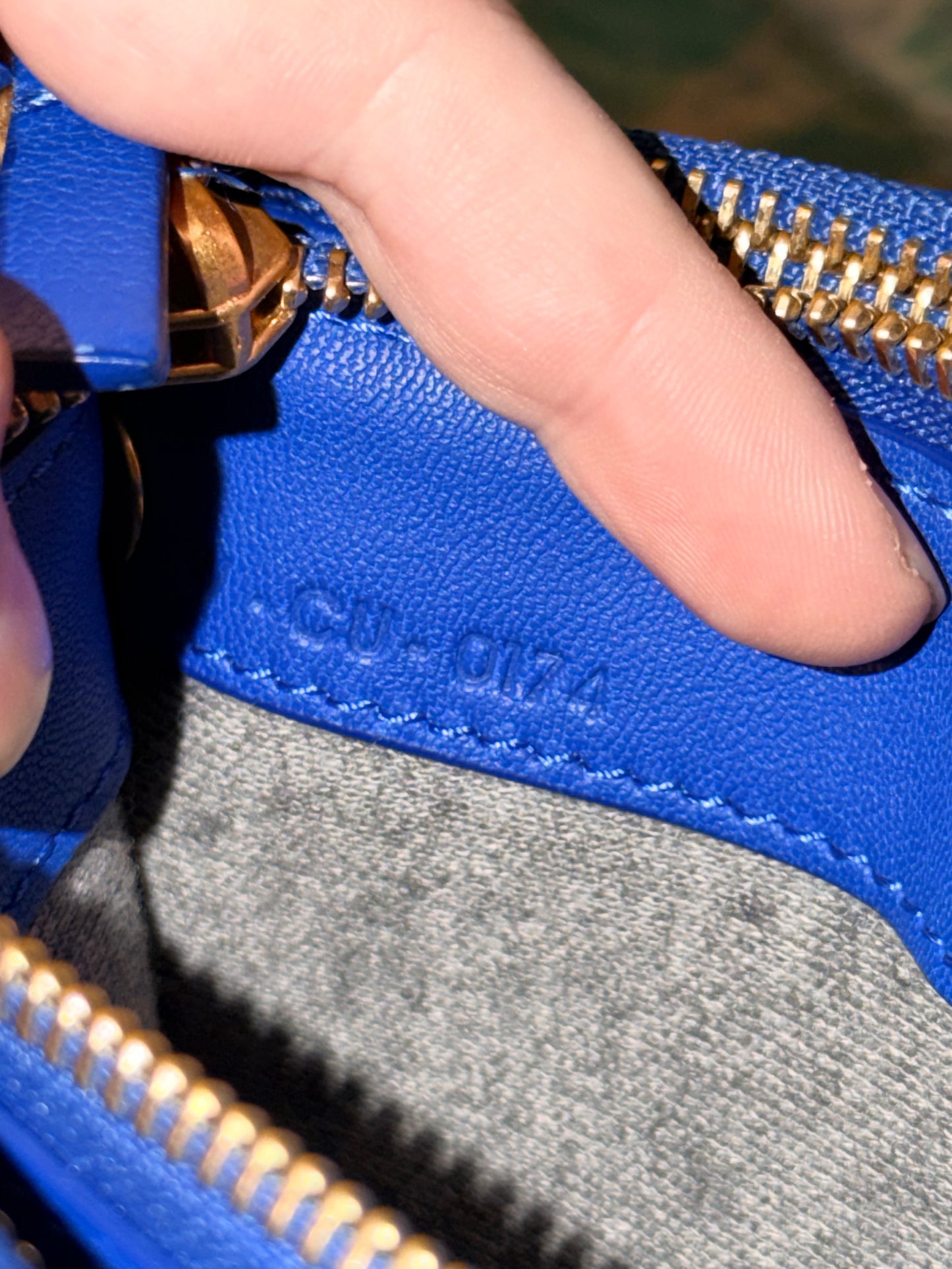 CÈLINE BLUE SMALL TRIO CROSSBODY BAG