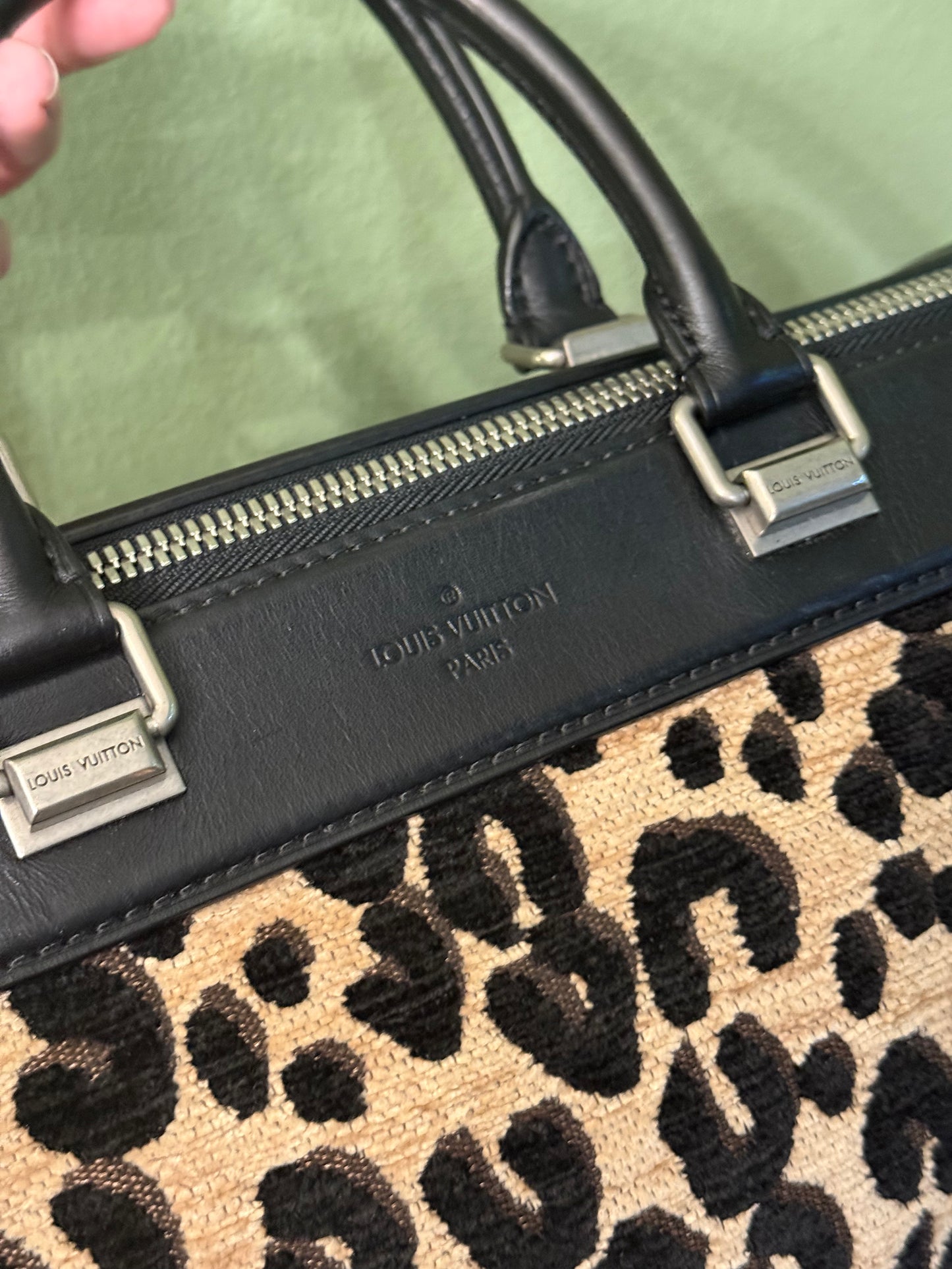STEPHEN SPROUSE X LOUIS VUITTON LEOPARD SPEEDY 30 BOSTON BAG