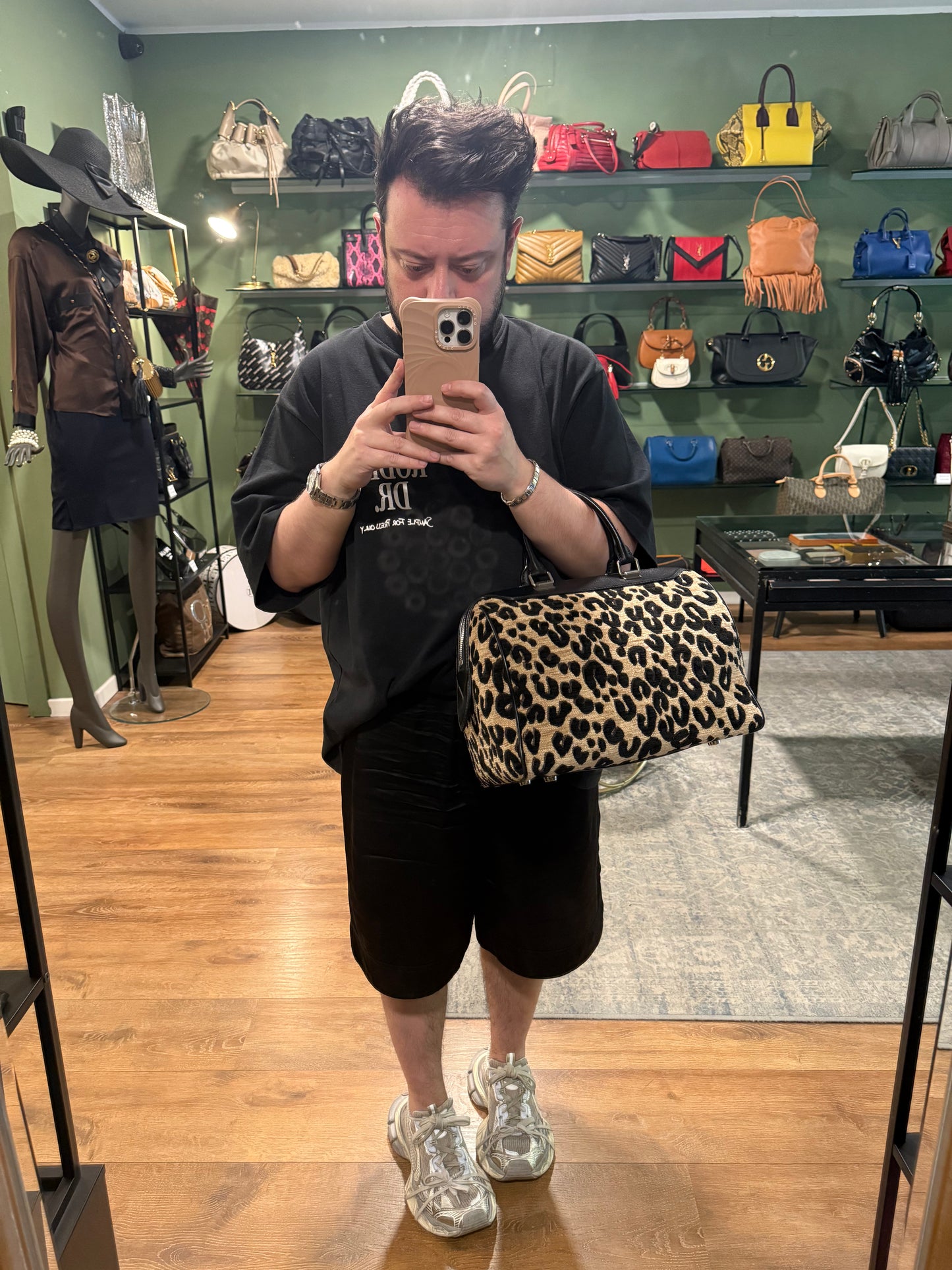 STEPHEN SPROUSE X LOUIS VUITTON LEOPARD SPEEDY 30 BOSTON BAG