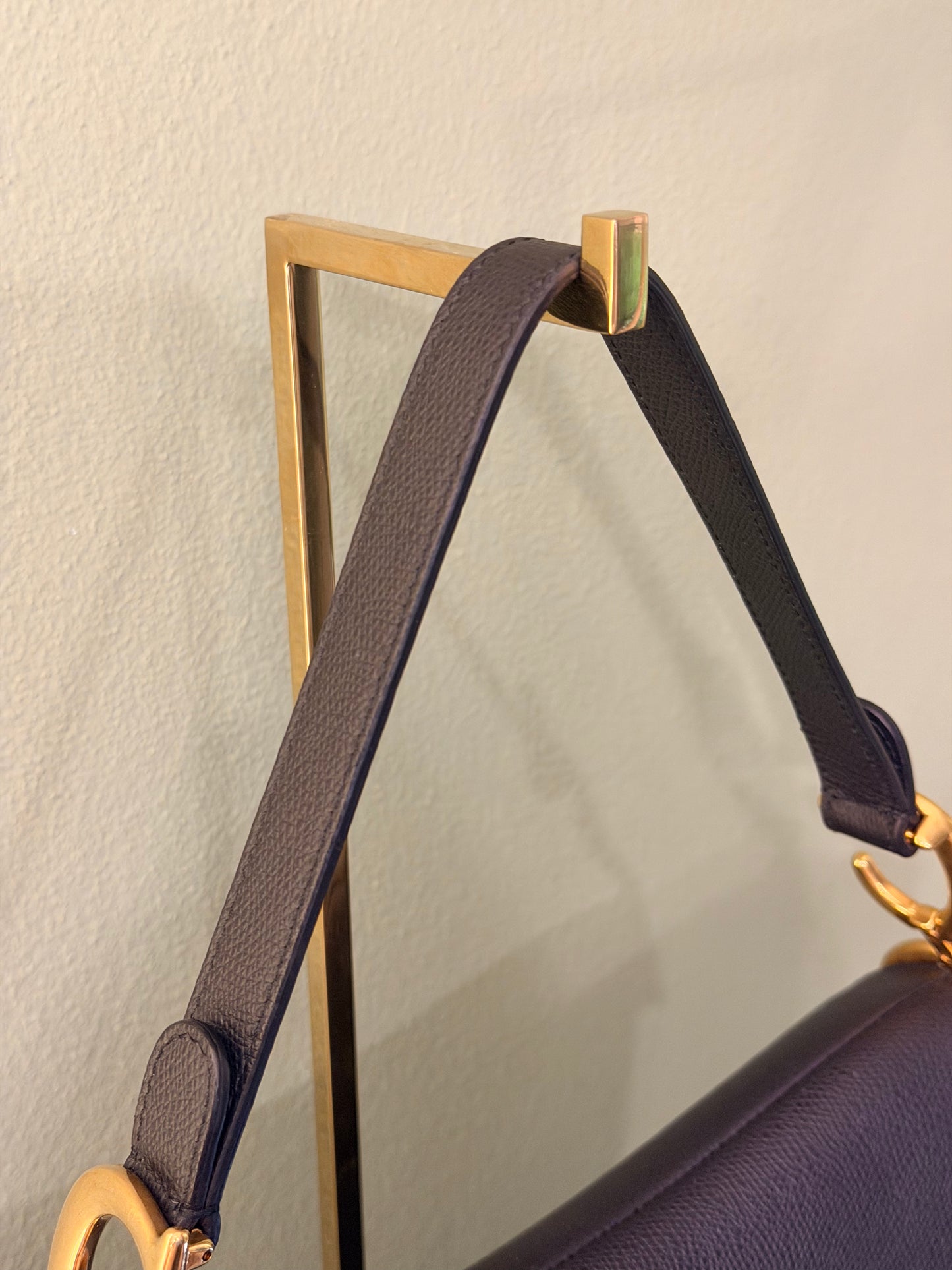 DIOR BLACK MEDIUM SADDLE SHOULDER BAG