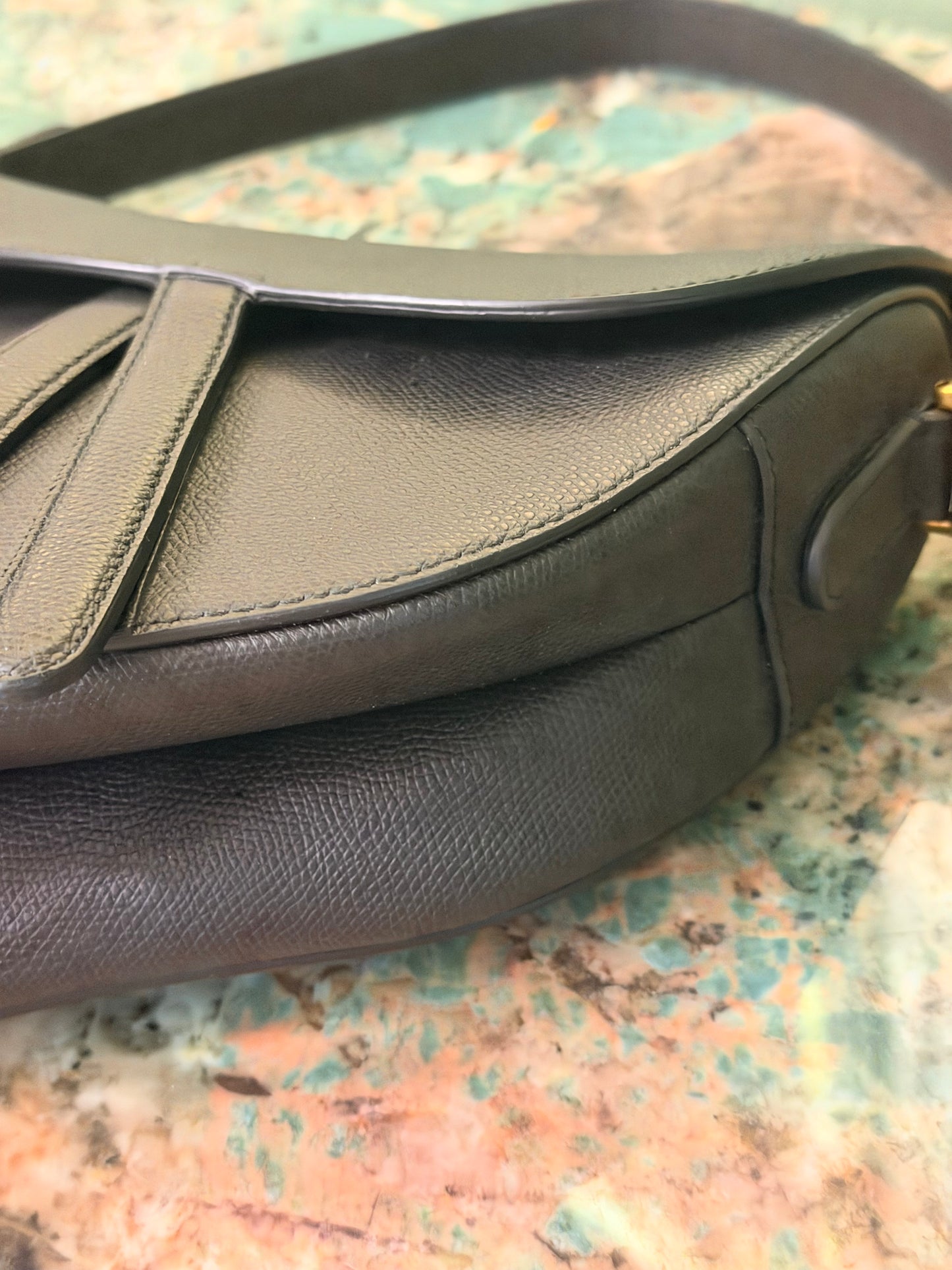 DIOR BLACK MEDIUM SADDLE SHOULDER BAG