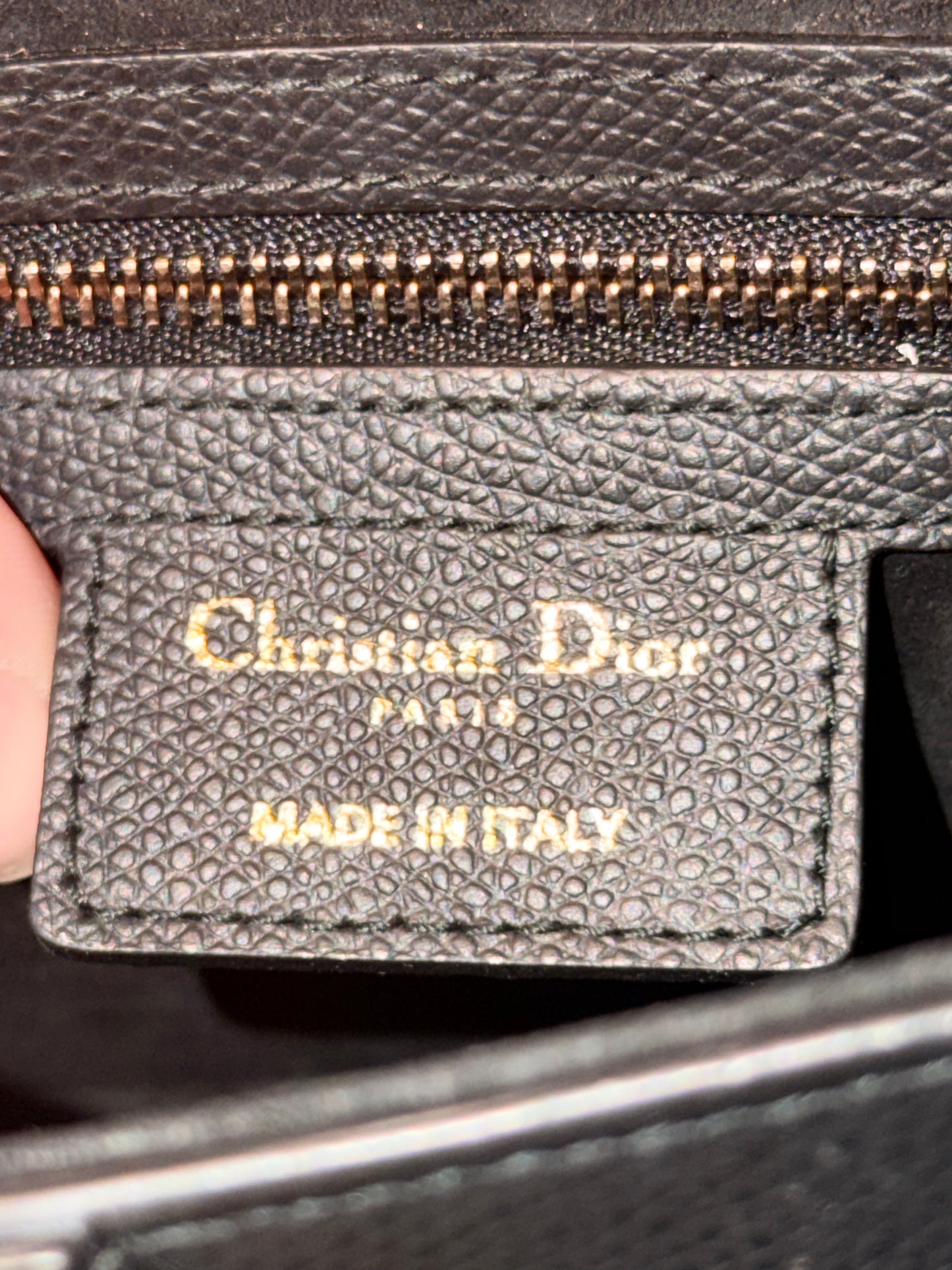 DIOR BLACK MEDIUM SADDLE SHOULDER BAG