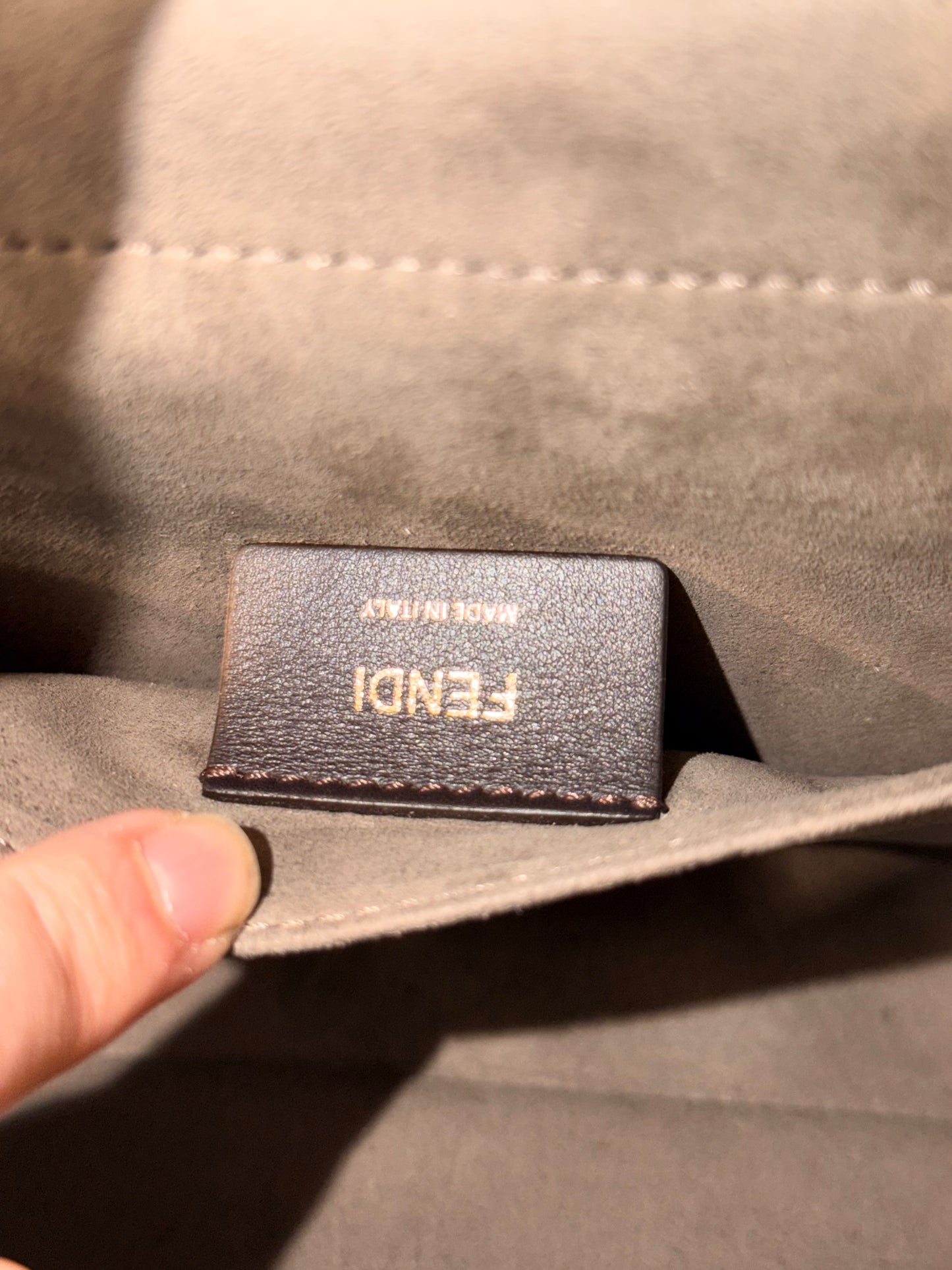 FENDI ZUCCA DOUBLE F SHOULDER BAG