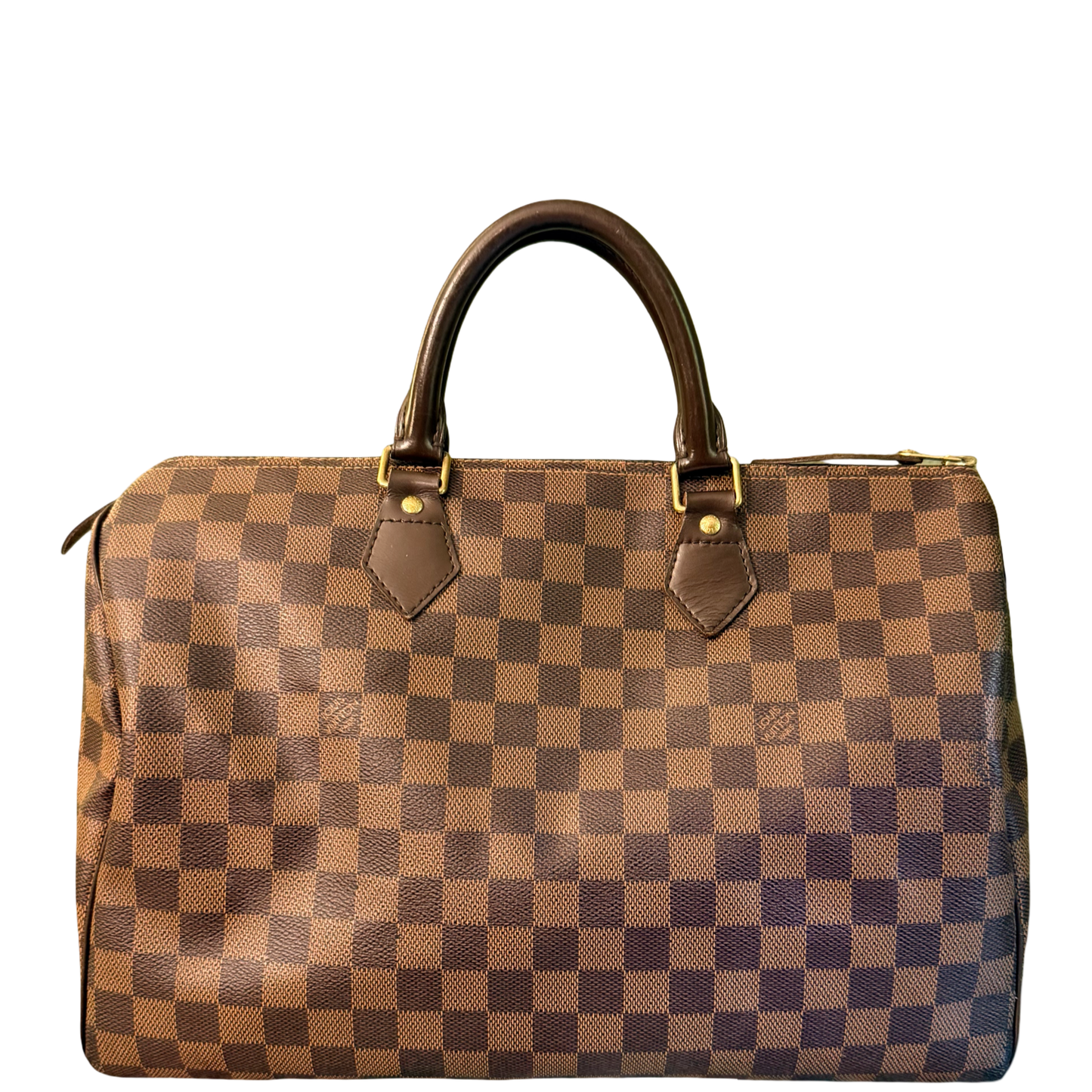 LOUIS VUITTON DAMIER EBENE SPEEDY 35 BOSTON BAG