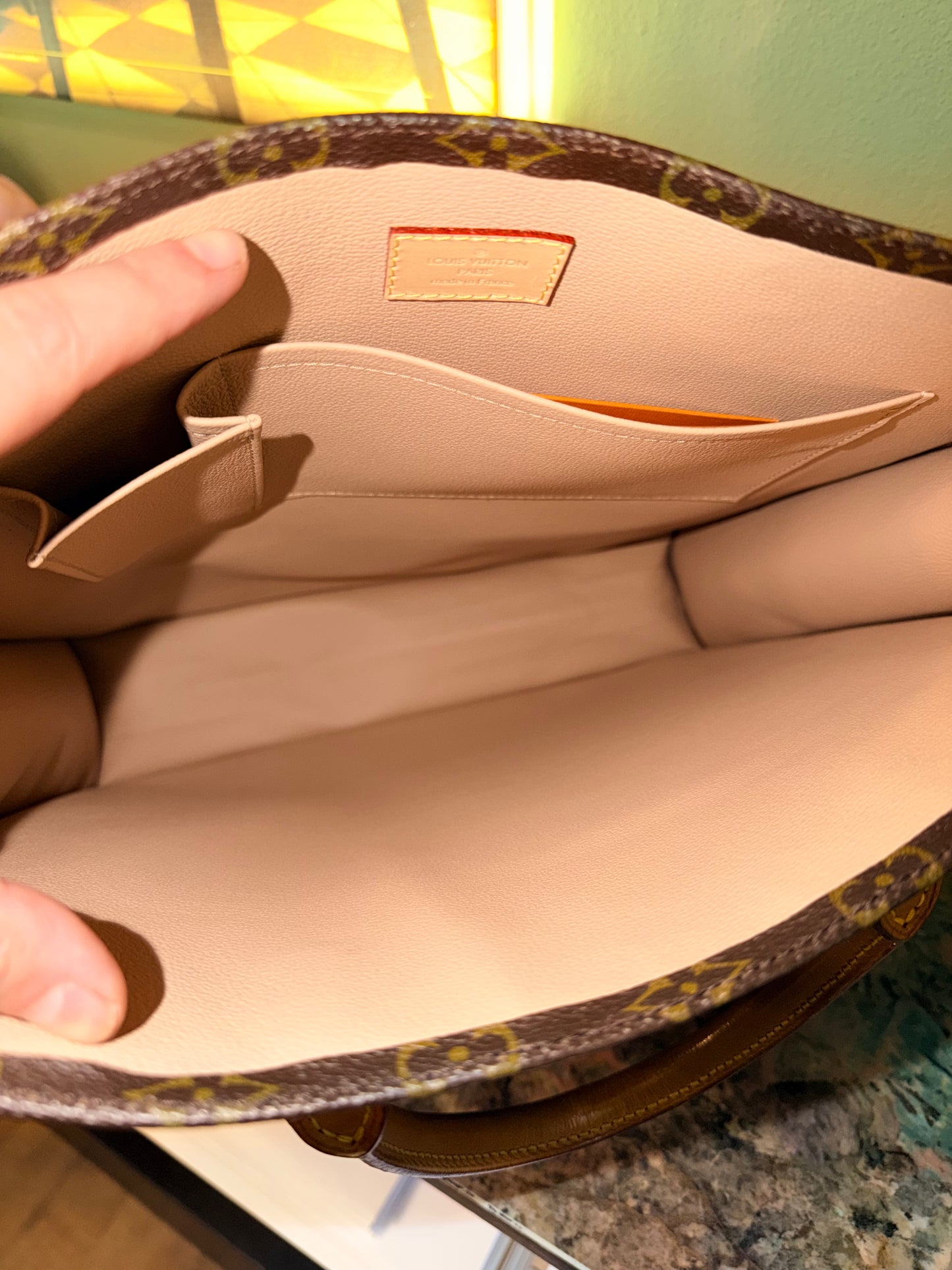 LOUIS VUITTON MONOGRAM SAC PLAT HANDBAG