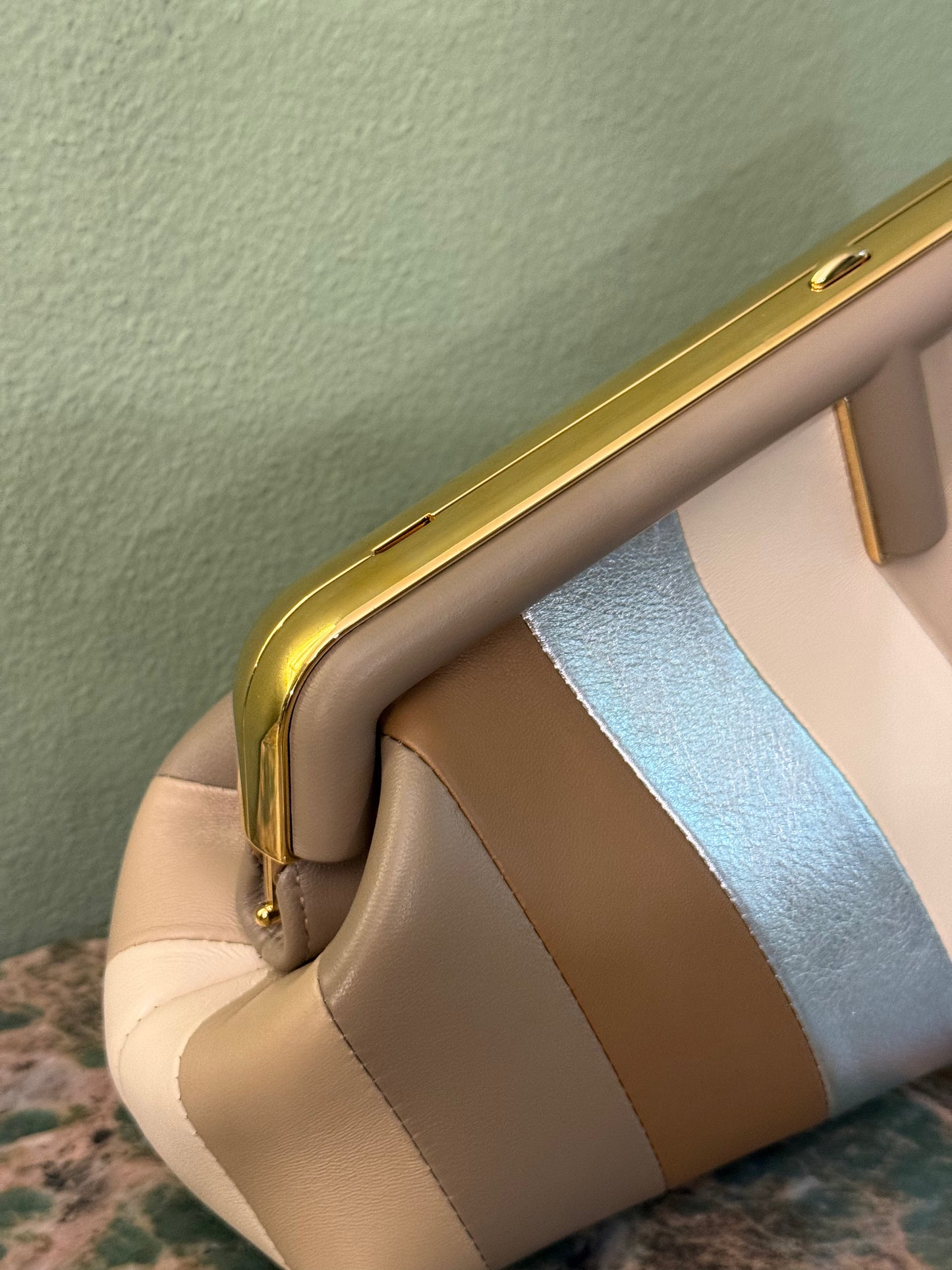 FENDI STRIPED SMALL FIRST CROSSBODY BAG