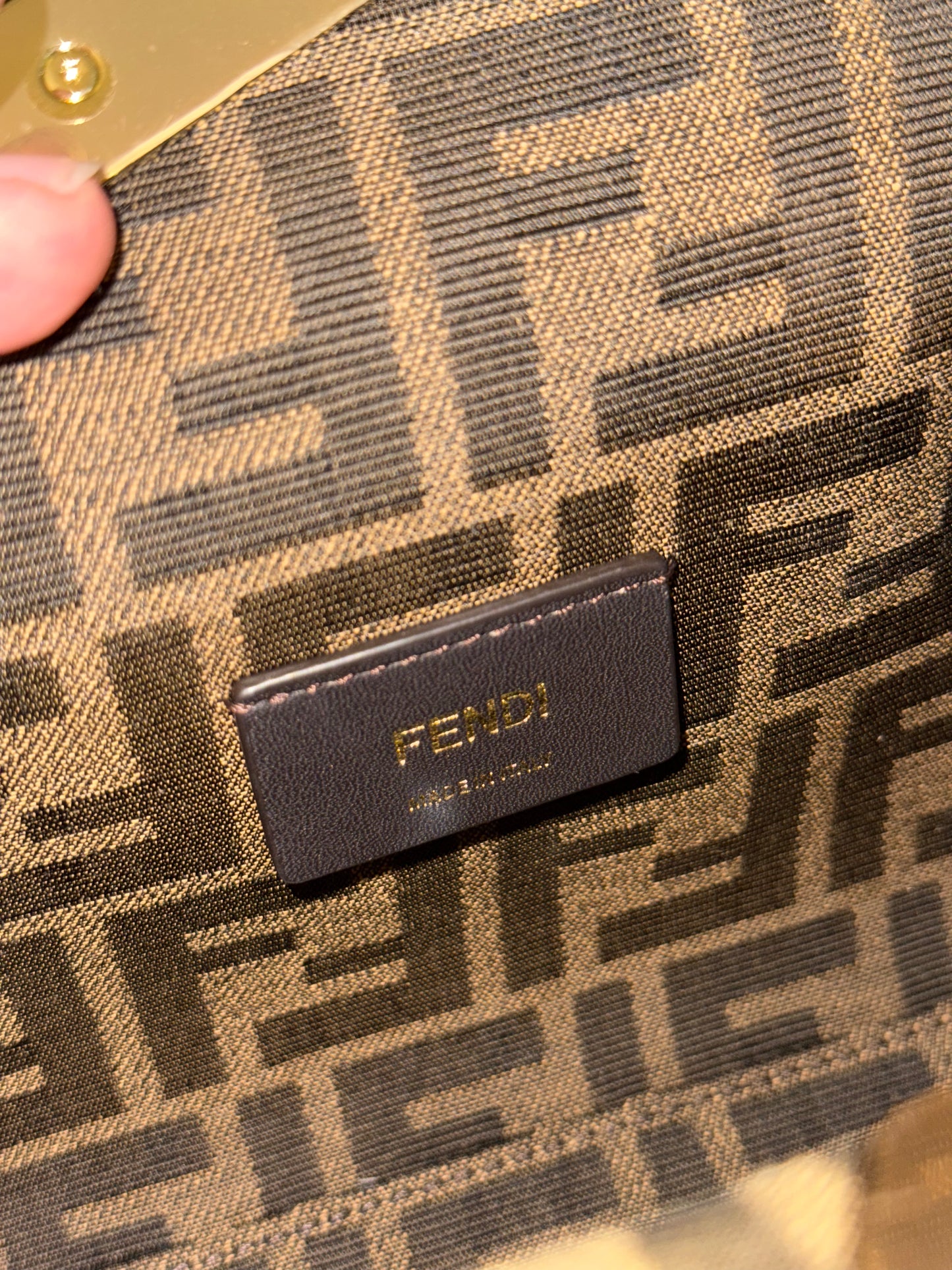 FENDI STRIPED SMALL FIRST CROSSBODY BAG