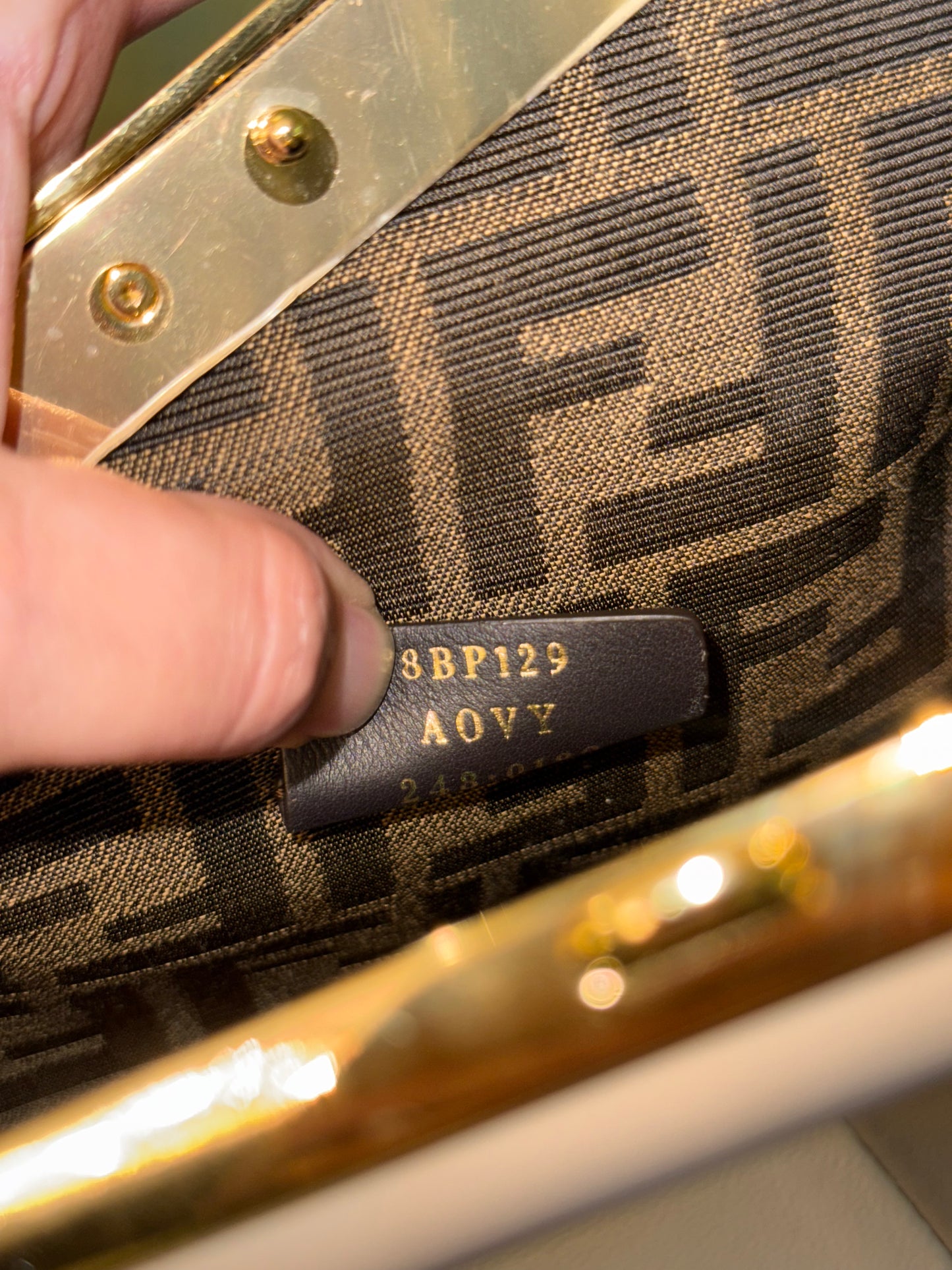 FENDI STRIPED SMALL FIRST CROSSBODY BAG