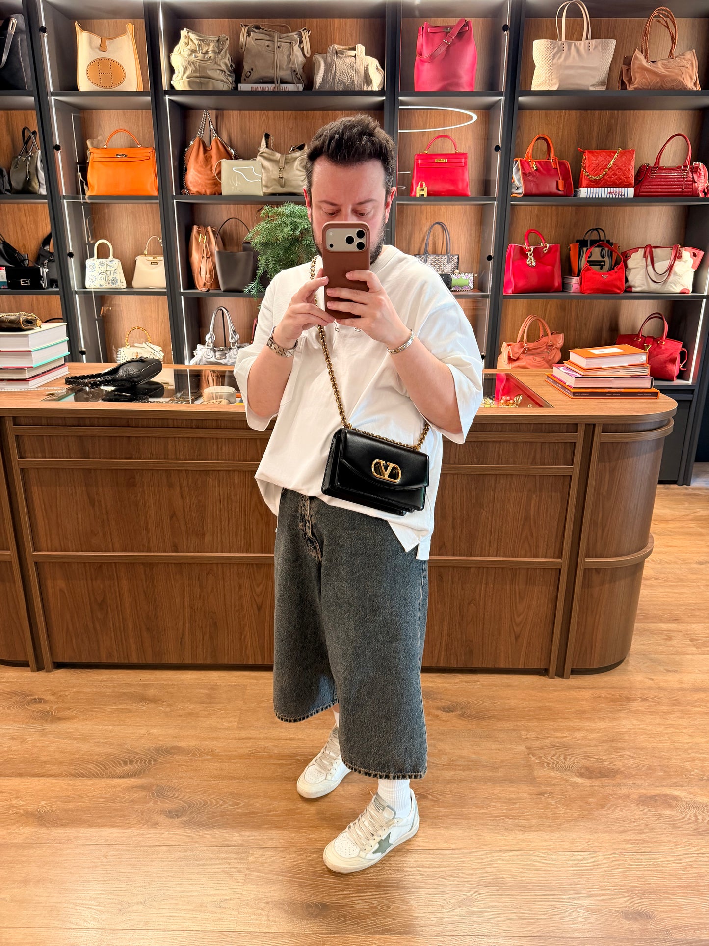 VALENTINO BLACK VAIN SMALL CROSSBODY BAG