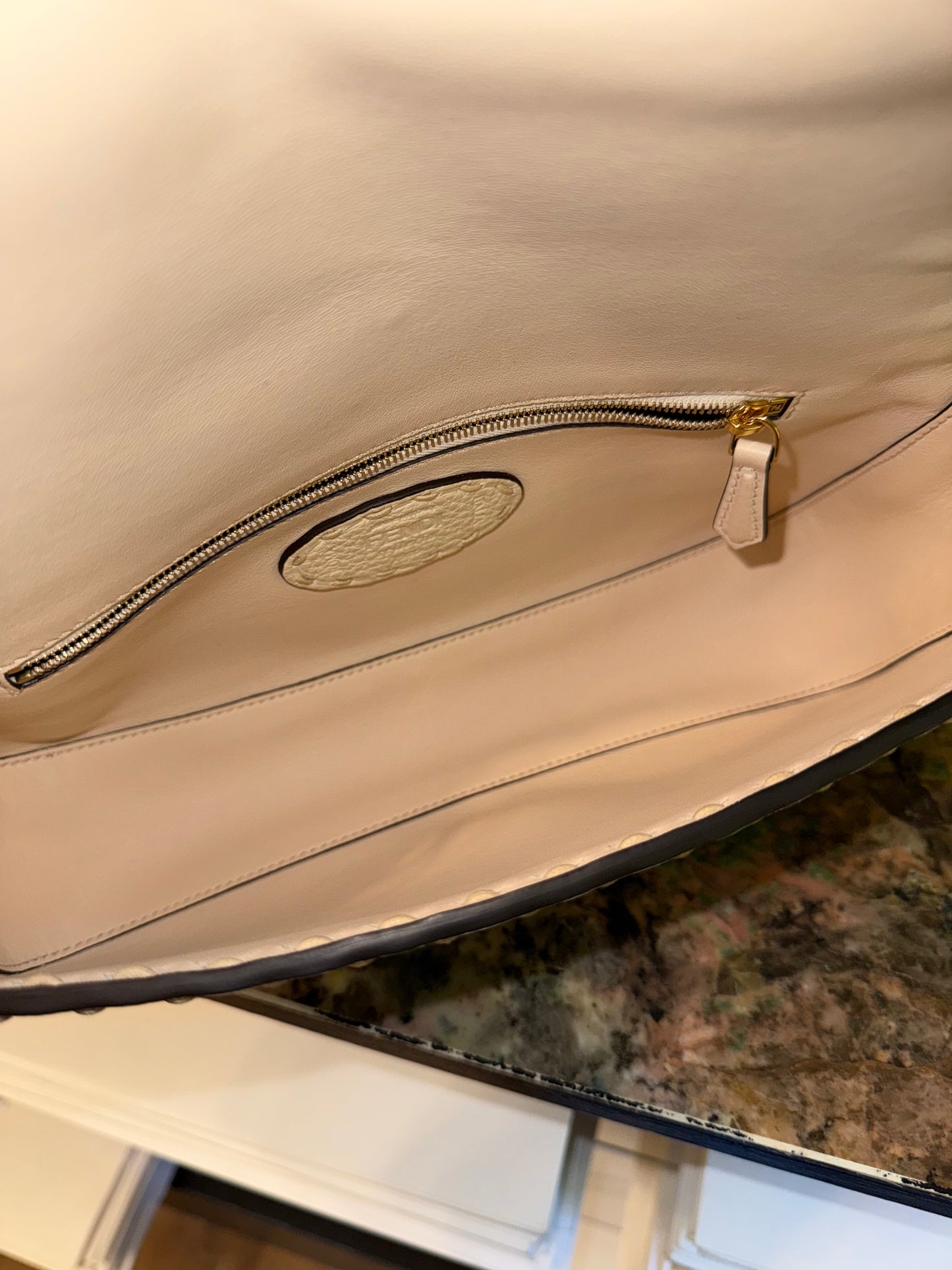 FENDI INTRECCIATO SELLERIA BAGUETTE SHOULDER BAG