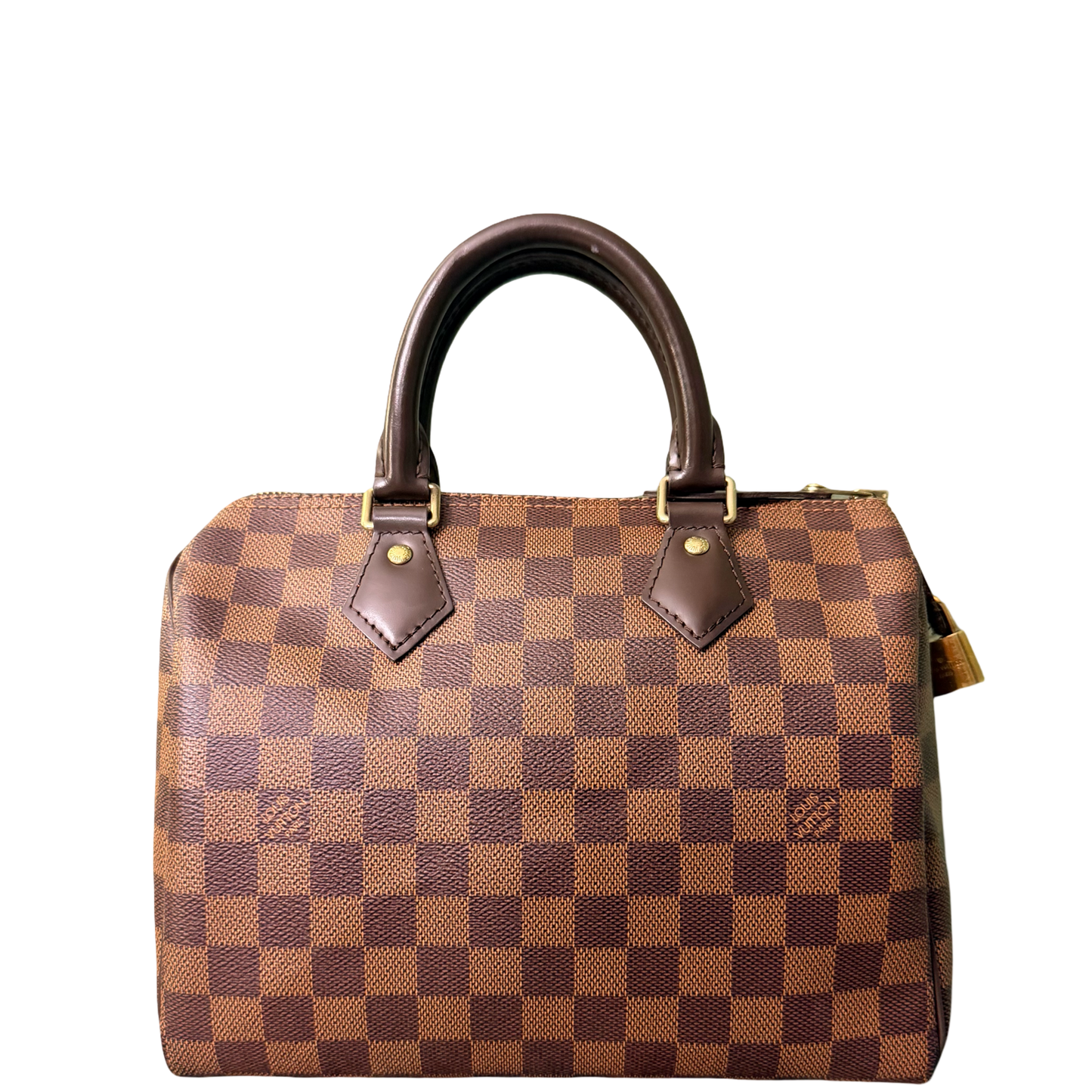 LOUIS VUITTON DAMIER EBENE SPEEDY 25 BOSTON BAG