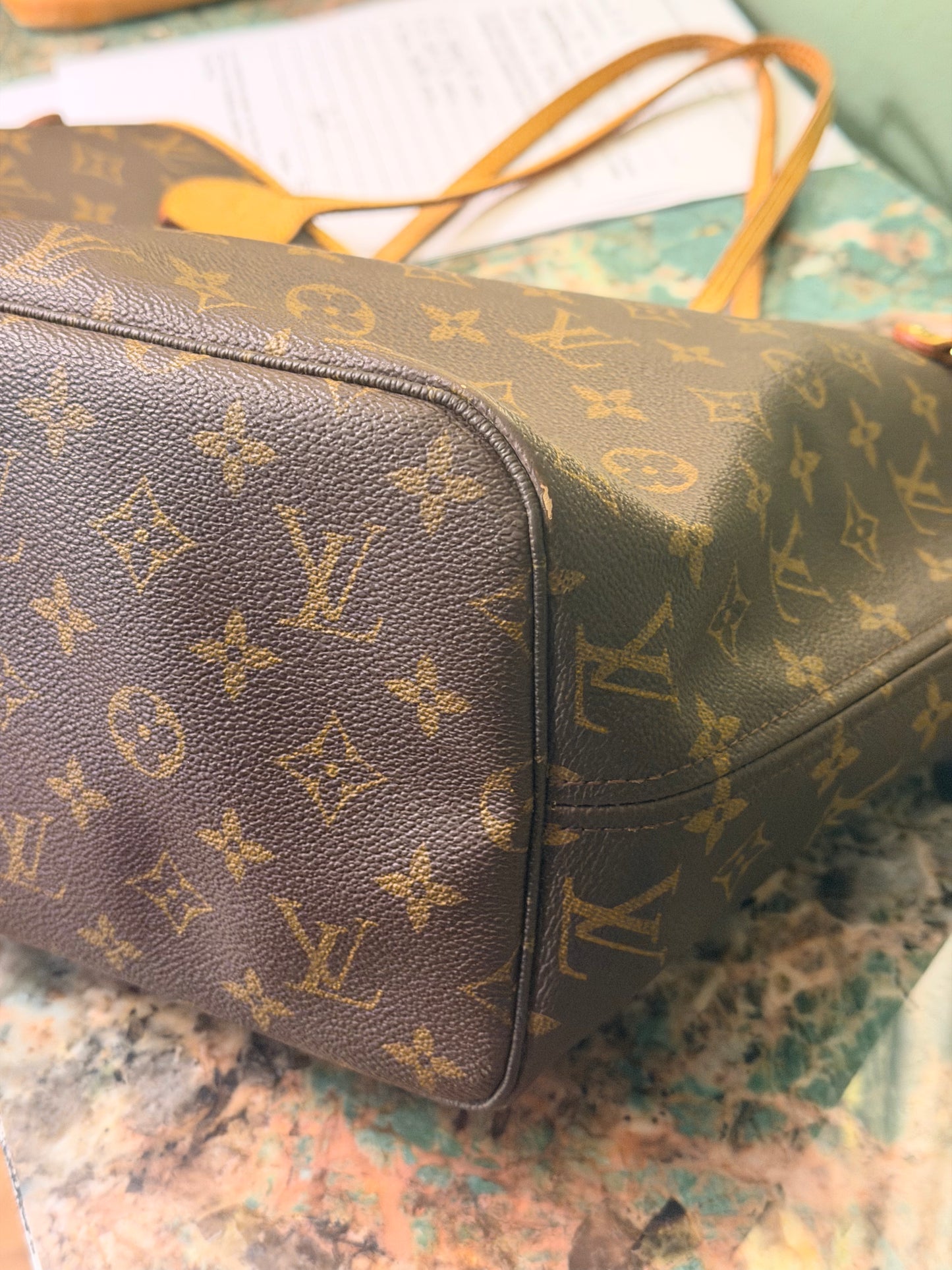 LOUIS VUITTON MONOGRAM NEVERFULL MM SHOPPING BAG