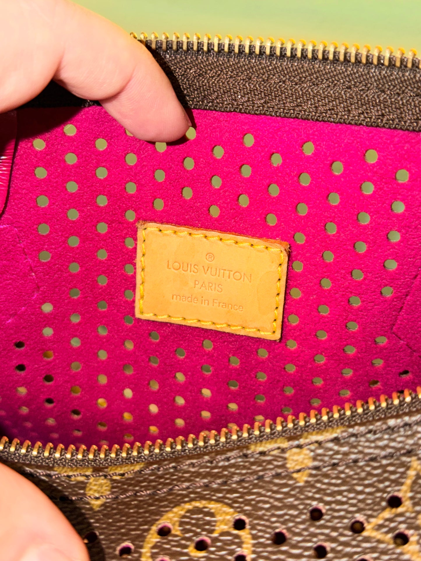 LOUIS VUITTON PERFORATED MONOGRAM LIMITED EDITION SPEEDY 30 BOSTON BAG