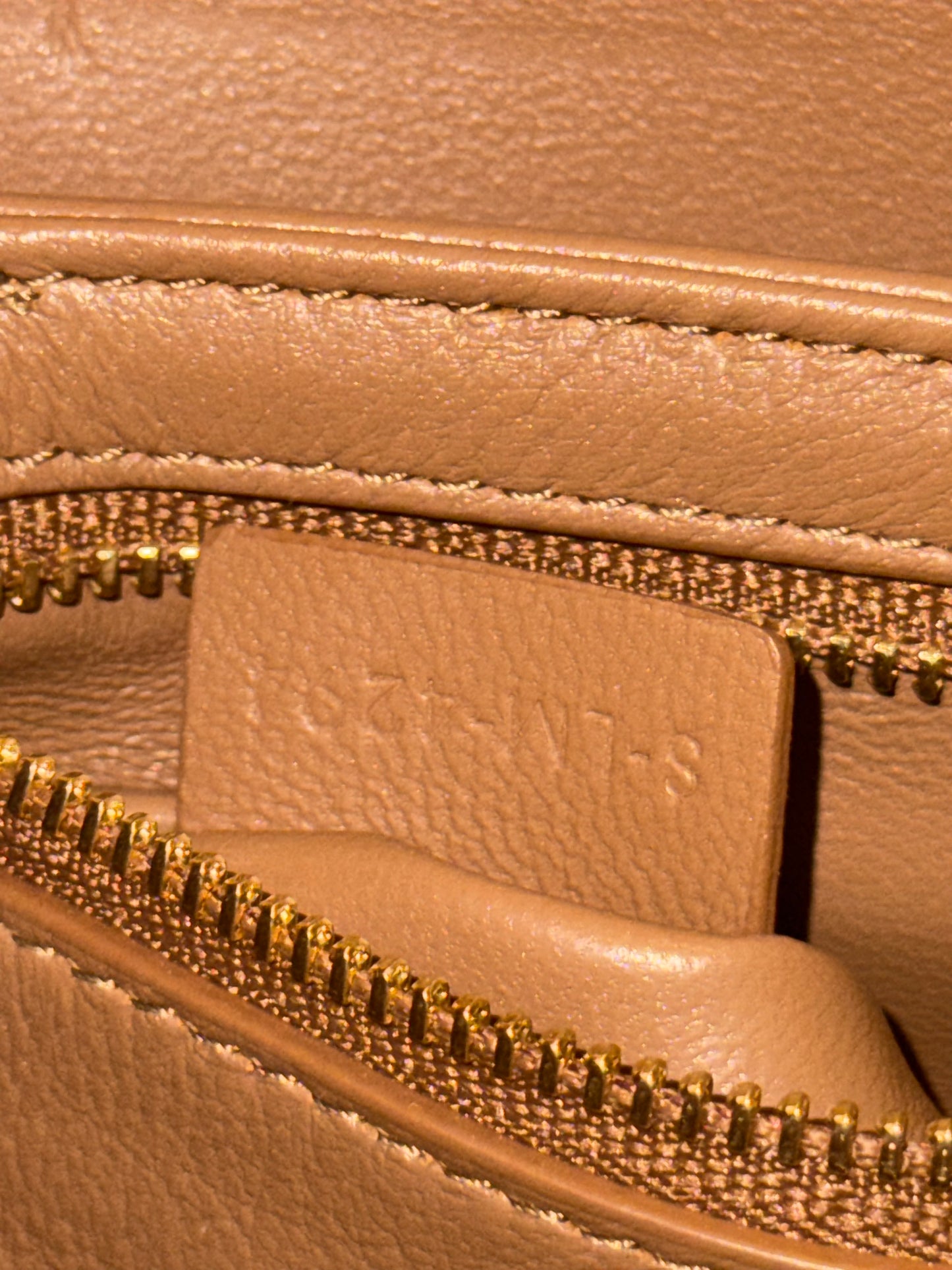 CELINE DARK BEIGE TEEN TRIOMPHE CROSSBODY BAG