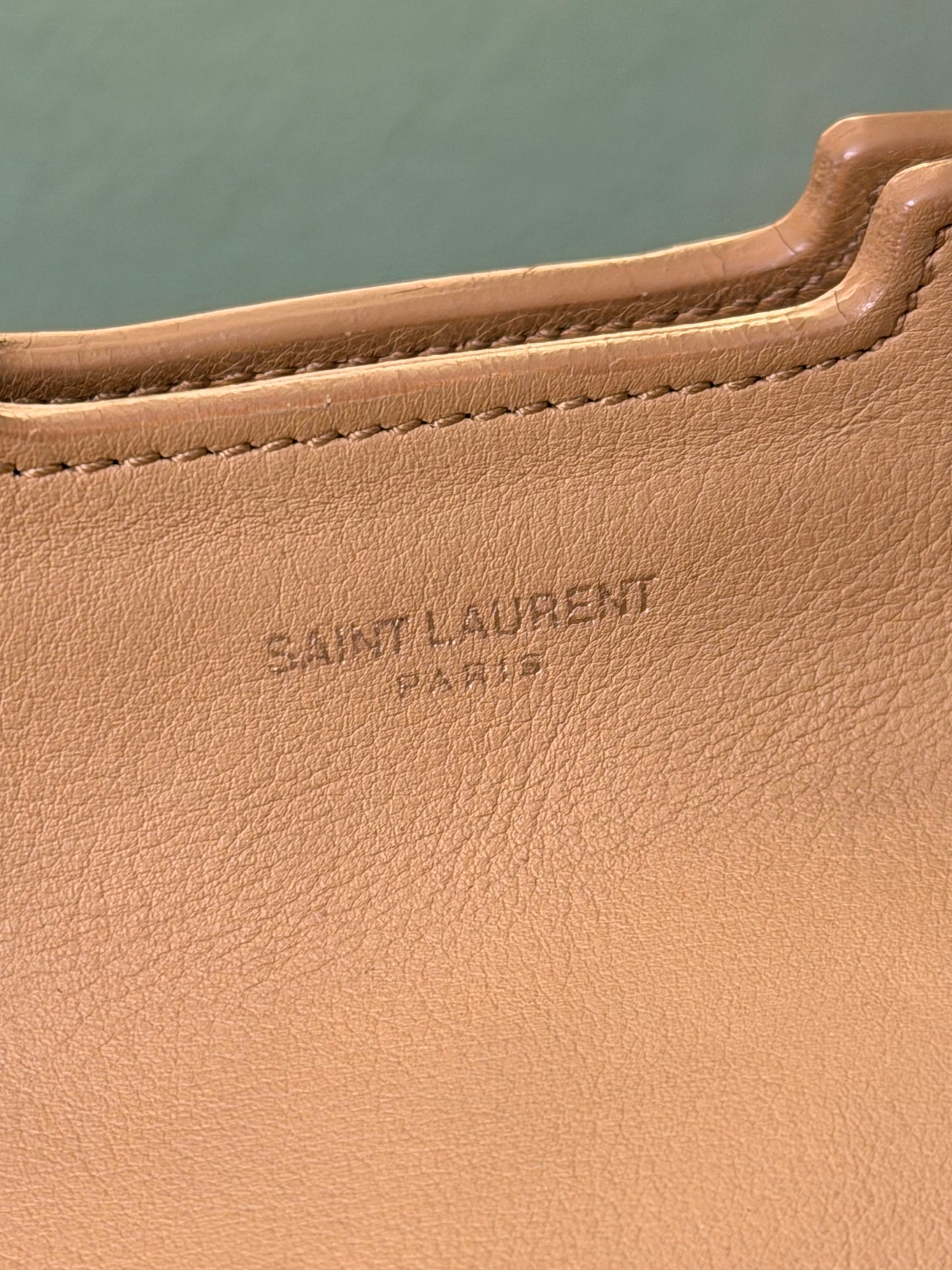 SAINT LAURENT BUTTER YELLOW LARGE CABAS CHIC HANDBAG