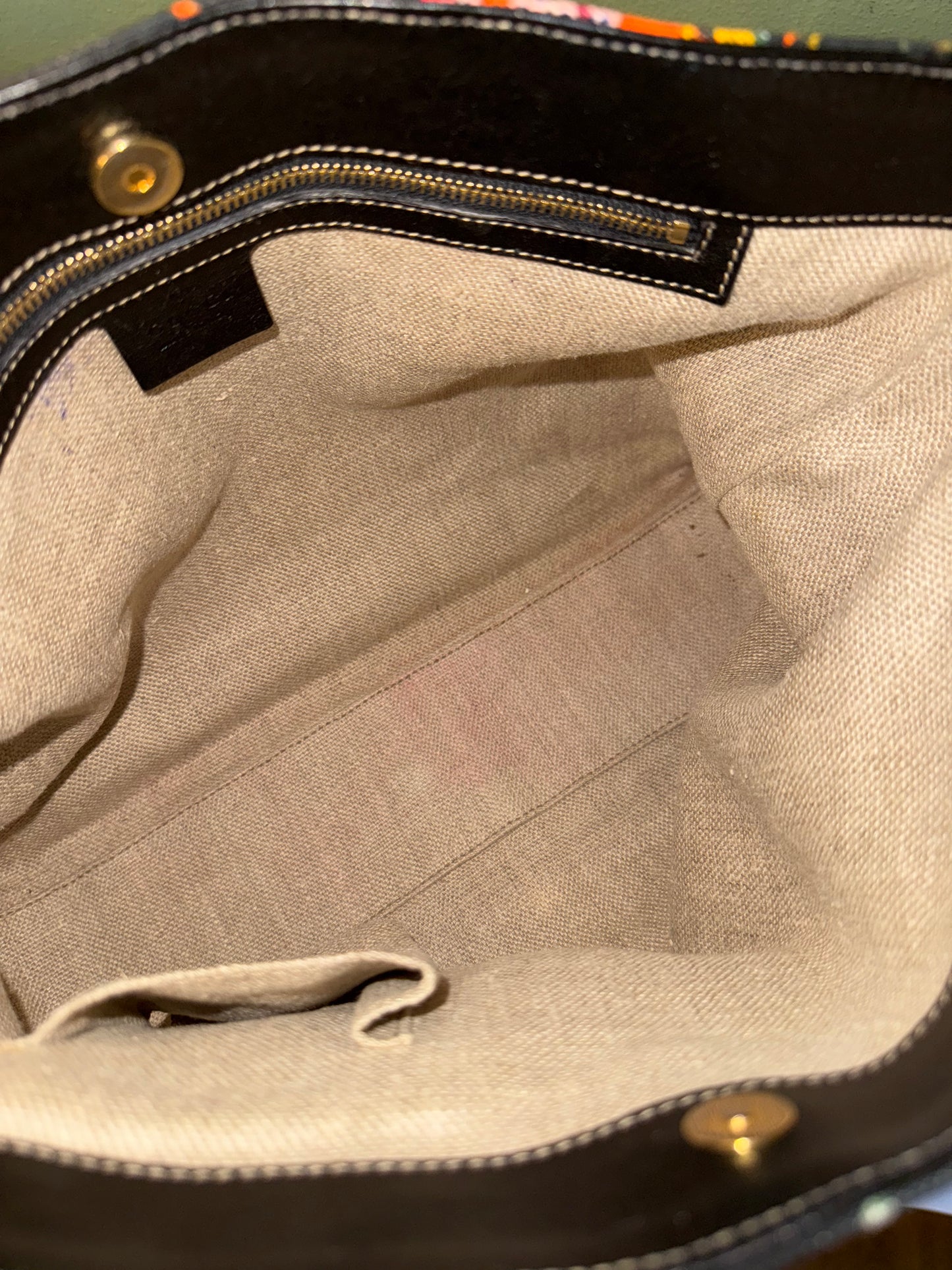 GUCCI BLACK FLORA HANDBAG