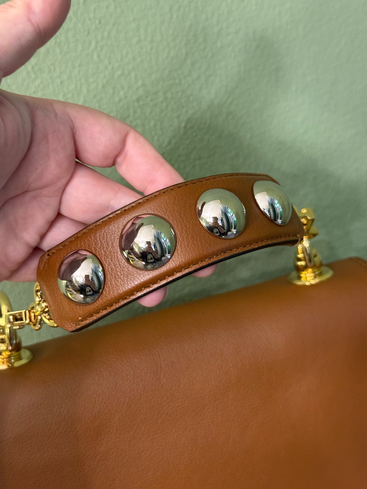 GUCCI LARGE BROWN BLONDIE TOP HANDLE HANDBAG