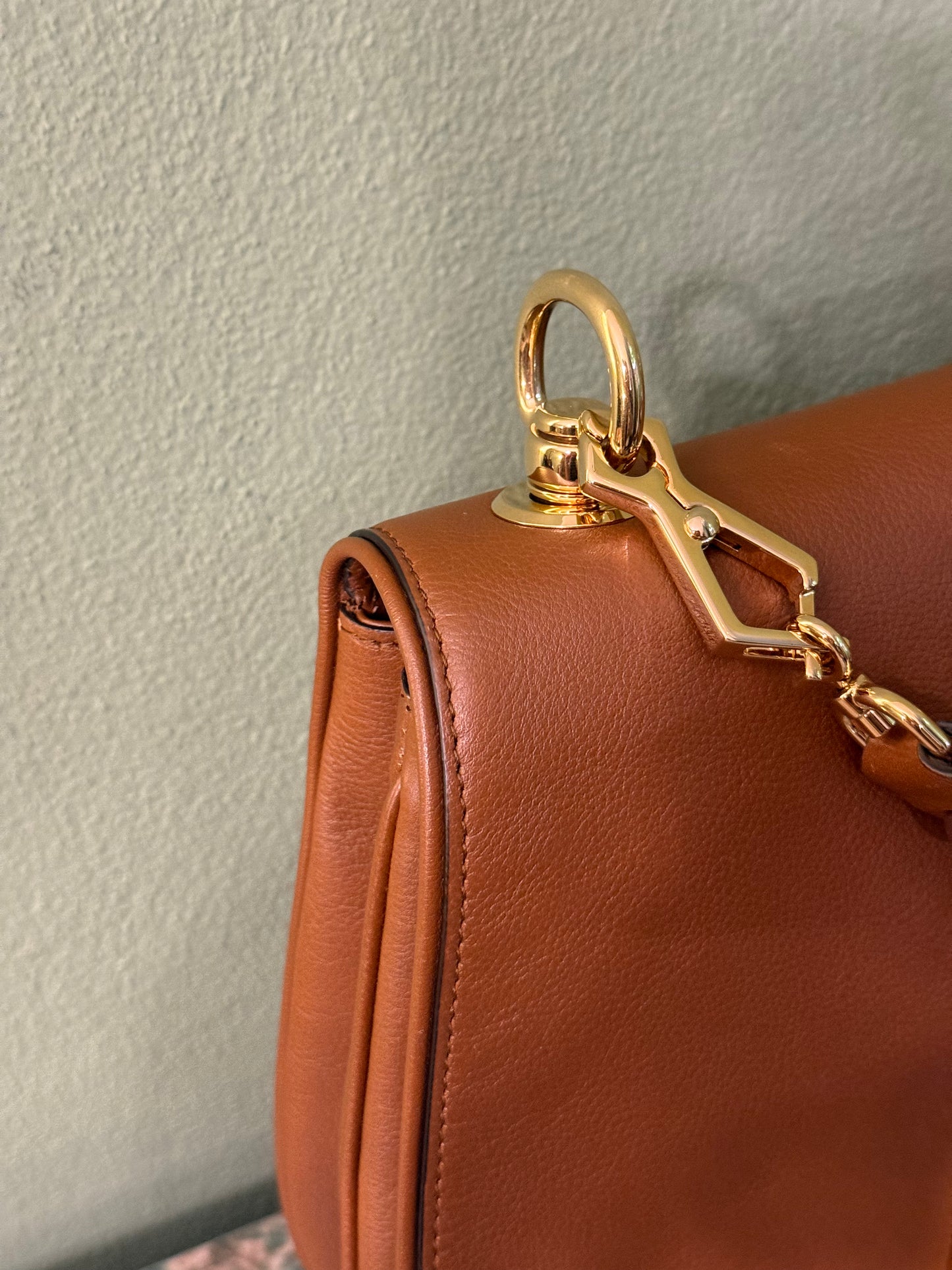 GUCCI LARGE BROWN BLONDIE TOP HANDLE HANDBAG