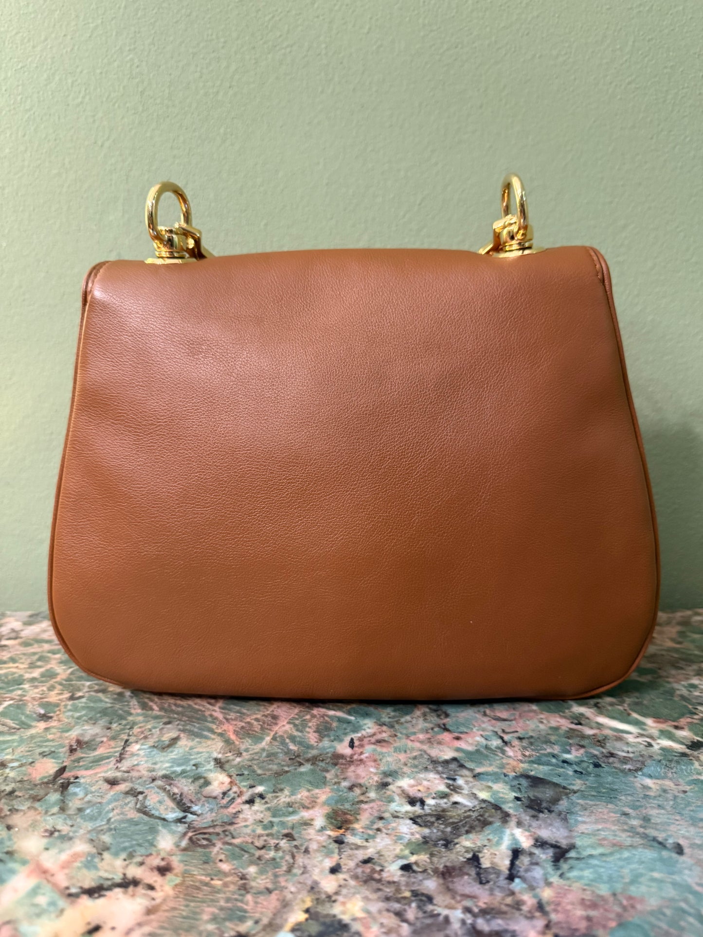 GUCCI LARGE BROWN BLONDIE TOP HANDLE HANDBAG