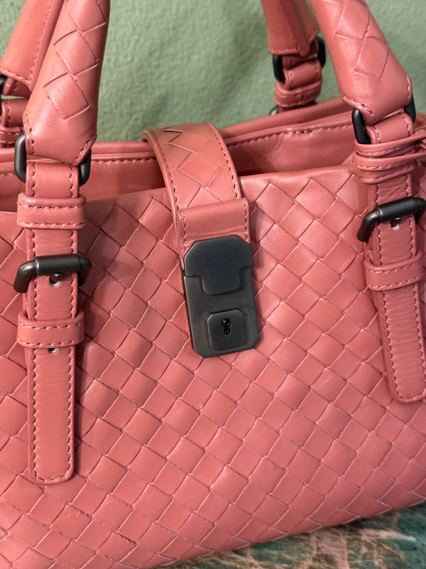 BOTTEGA VENETA PINK MINI ROMA HANDBAG