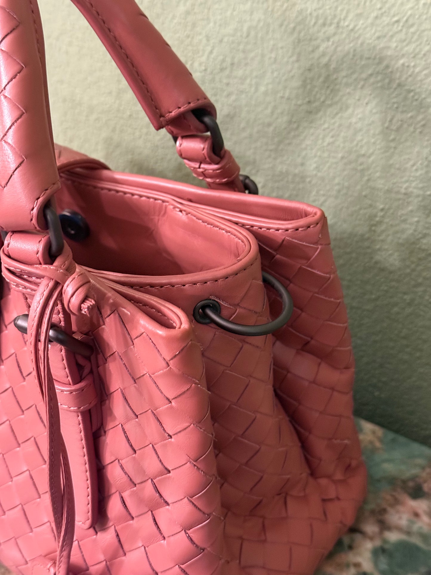 BOTTEGA VENETA PINK MINI ROMA HANDBAG